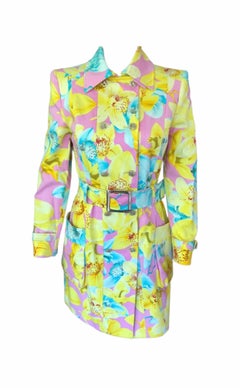 Versace S/S 2004 Runway Floral Print Jacket Coat