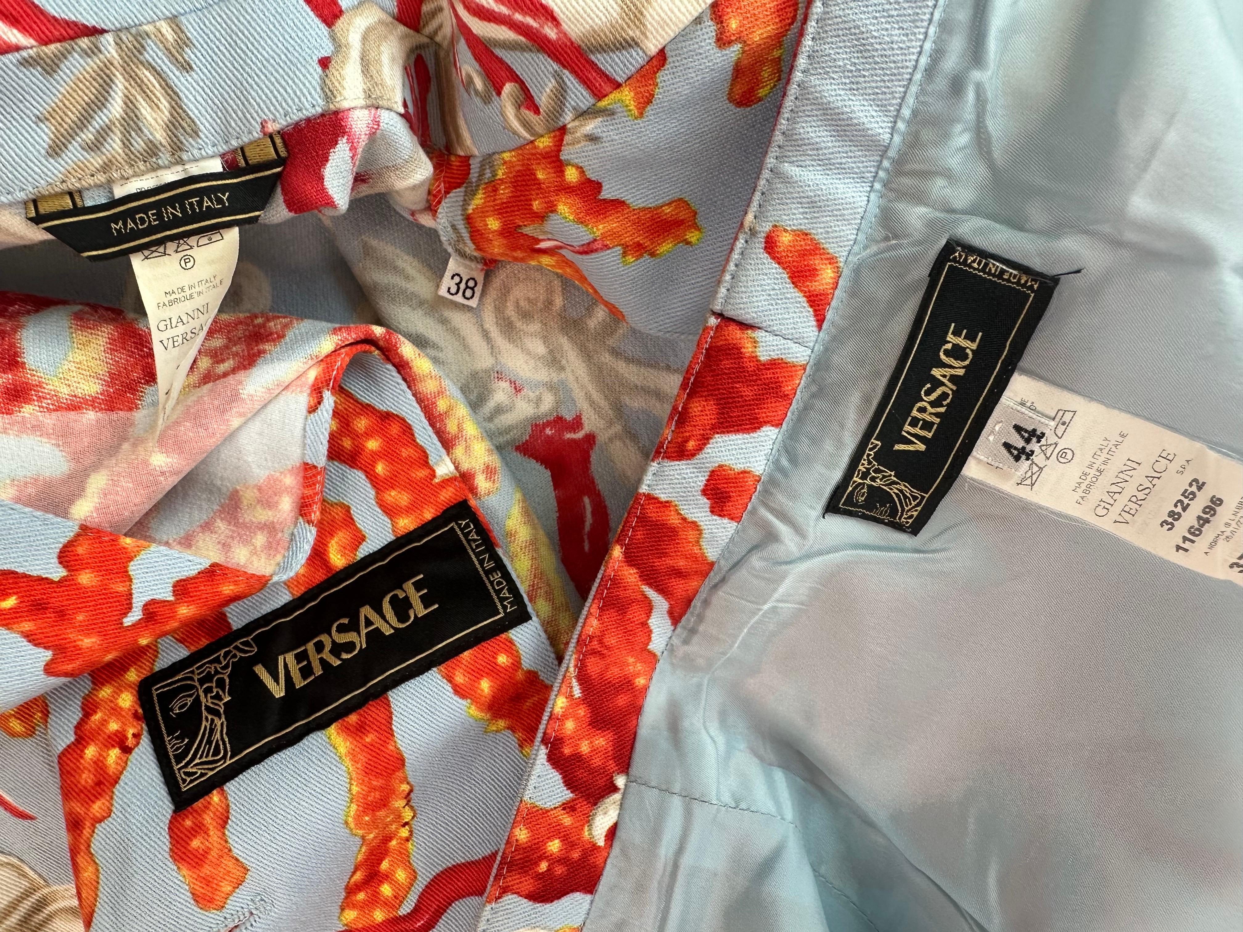 Versace S/S 2005 Blazer Jacket Top & Skirt 2 Piece Set Ensemble For Sale 9