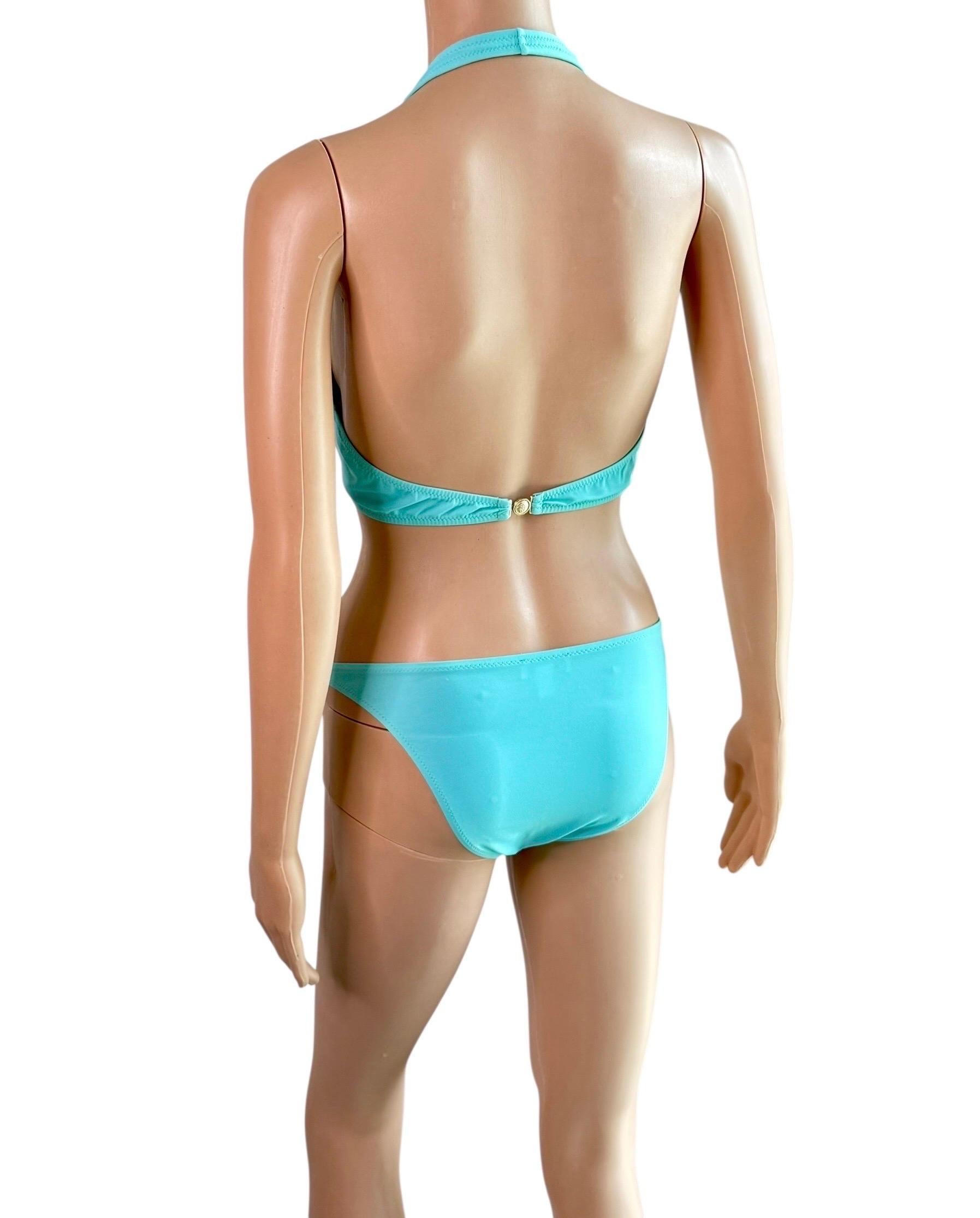 Versace S/S 2005 Crystal Embellished Zweiteiliger Bikini Set Badeanzug Bademode Damen im Angebot