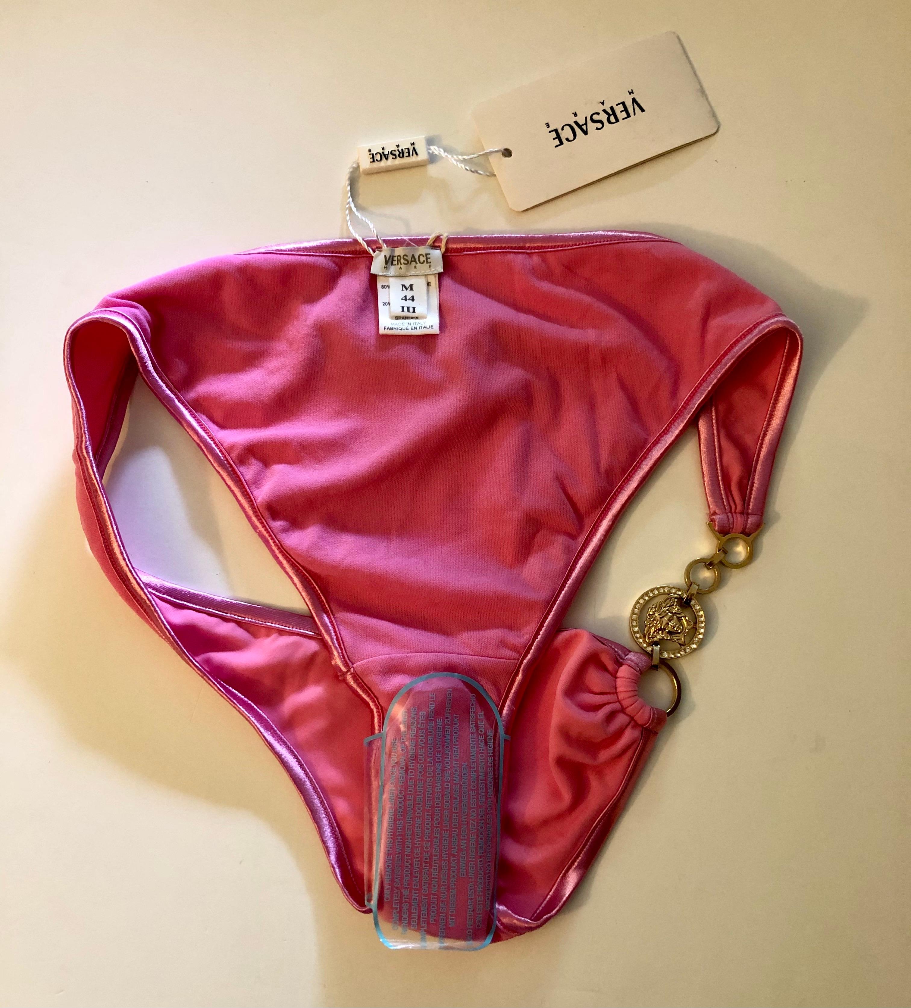 Versace S/S 2005 Crystal Embellished Two-Piece Bikini Set Swimsuit Swimwear NWT For Sale 1