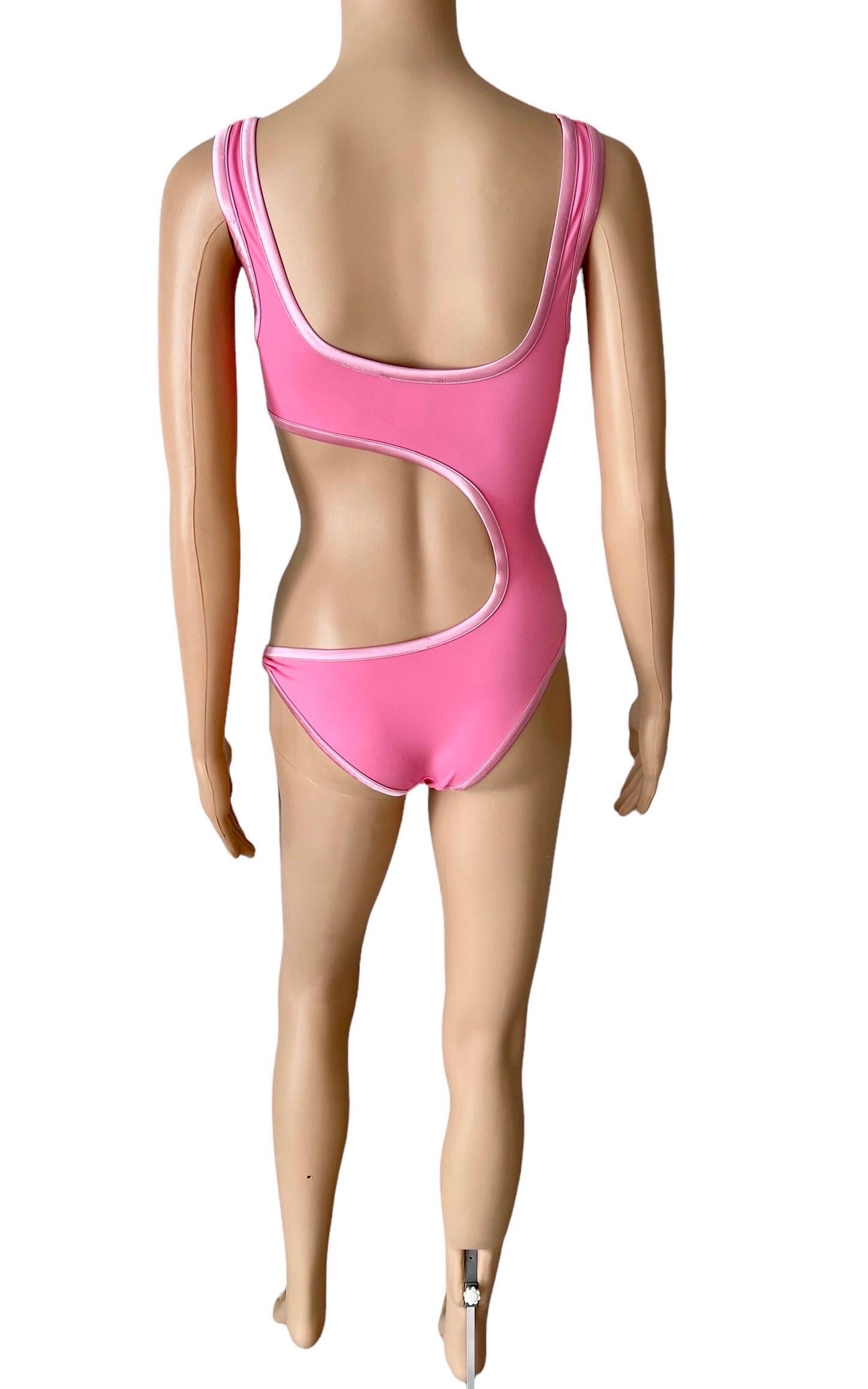 pink versace swimsuit