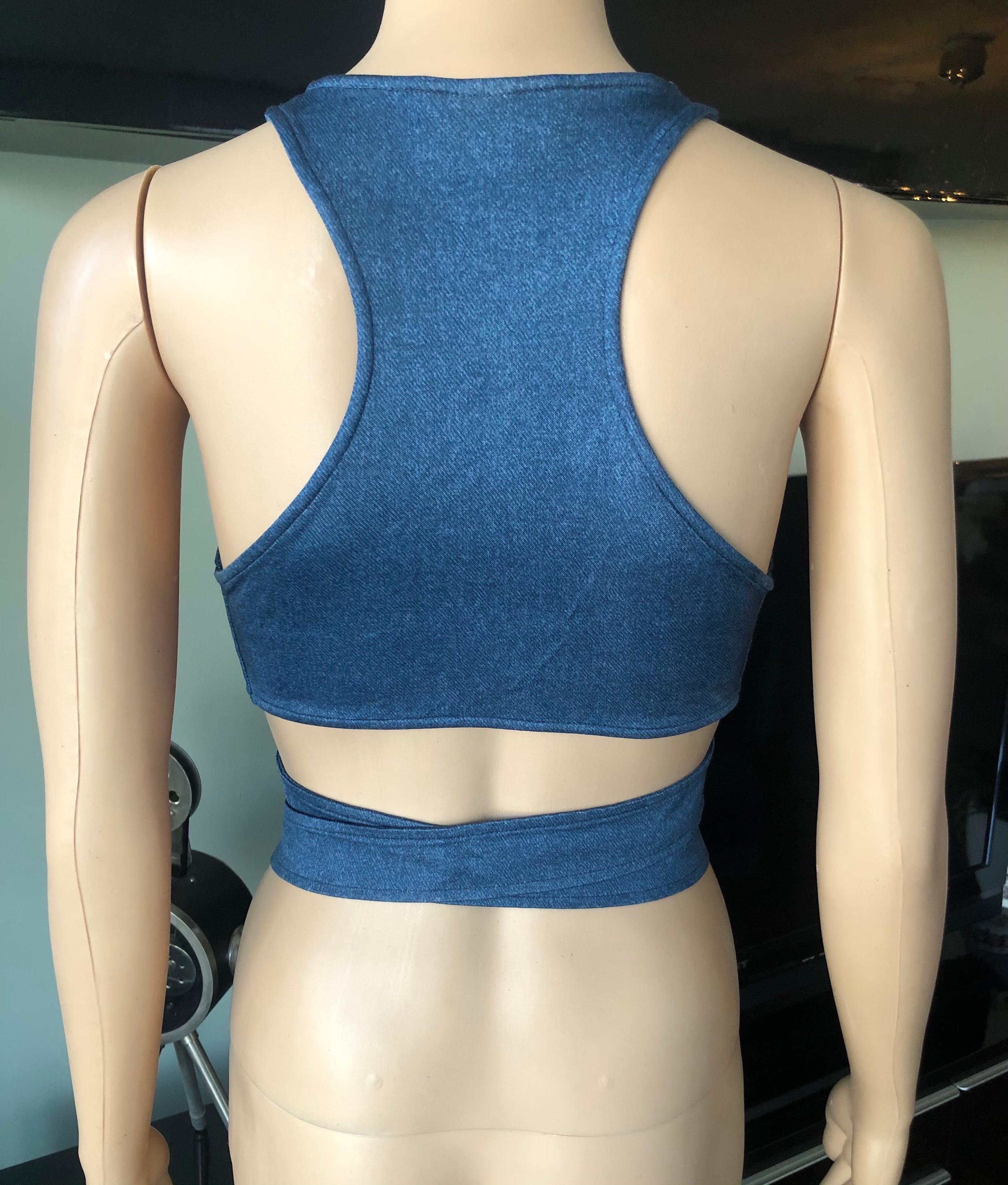 Versace S/S 2005 Plunging Wrap Crop Top 1
