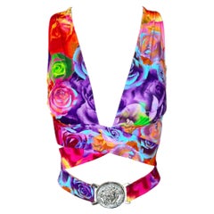 Top Versace S/S 2005 con escote envolvente