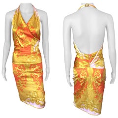 Versace S/S 2005 Laufsteg-Kampagne Trägerkleid mit offenem Rücken