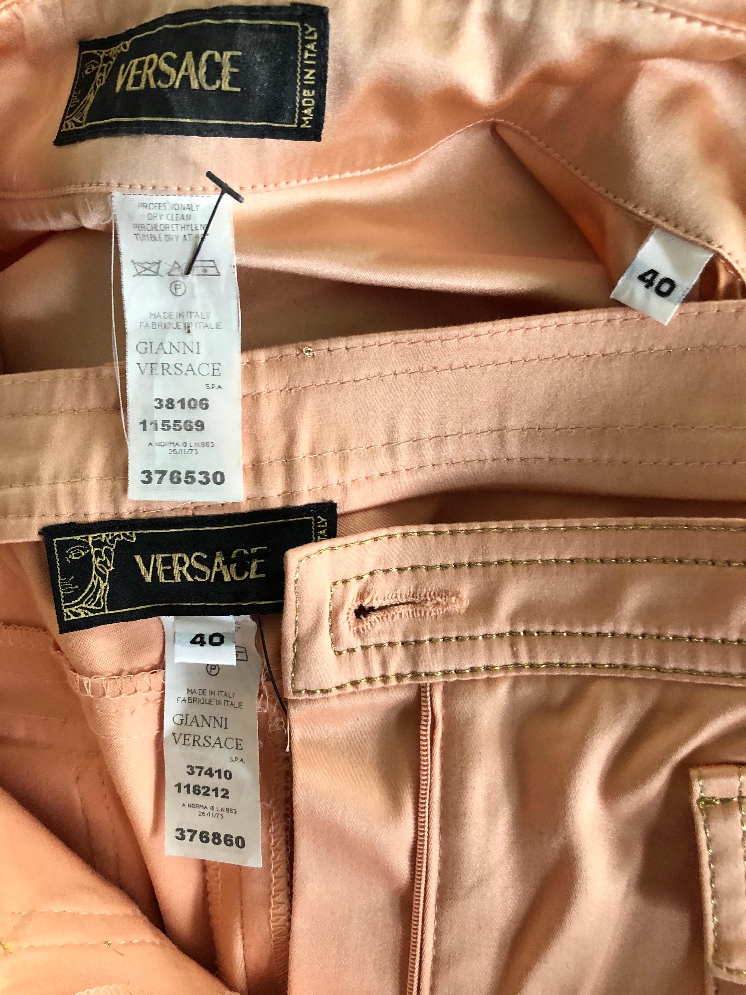 Versace S/S 2005 Laufsteg Hose & Bluse Top Ensemble 2 Stück Set 2