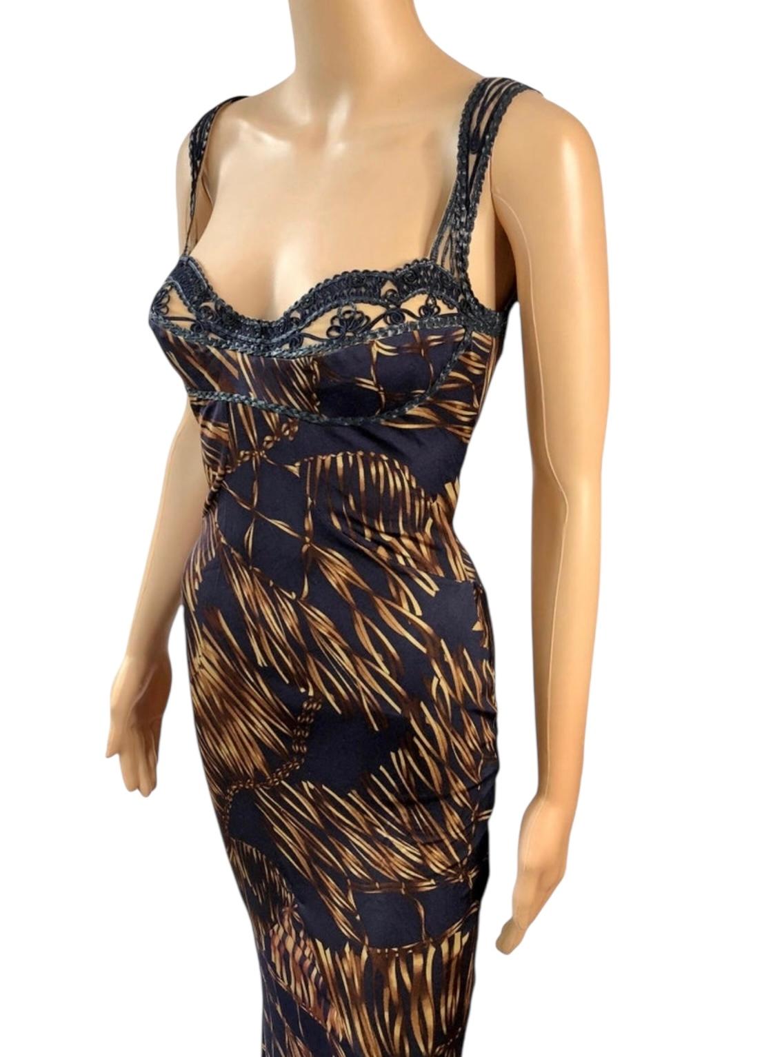 Versace S/S 2006 Runway Unworn Bustier Bra Midi Dress Pour femmes en vente