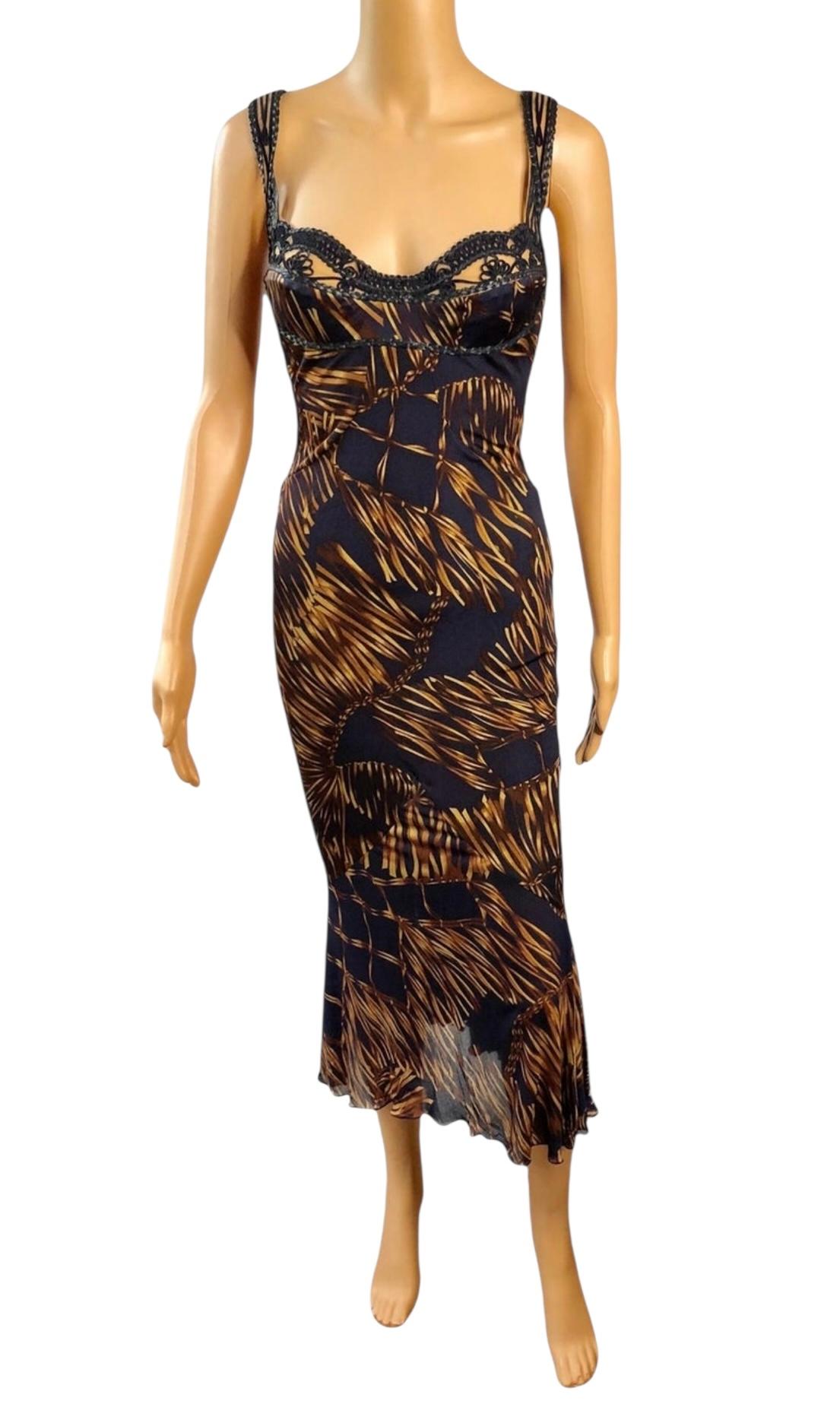 Versace S/S 2006 Runway Unworn Bustier Bra Midi Dress en vente 2
