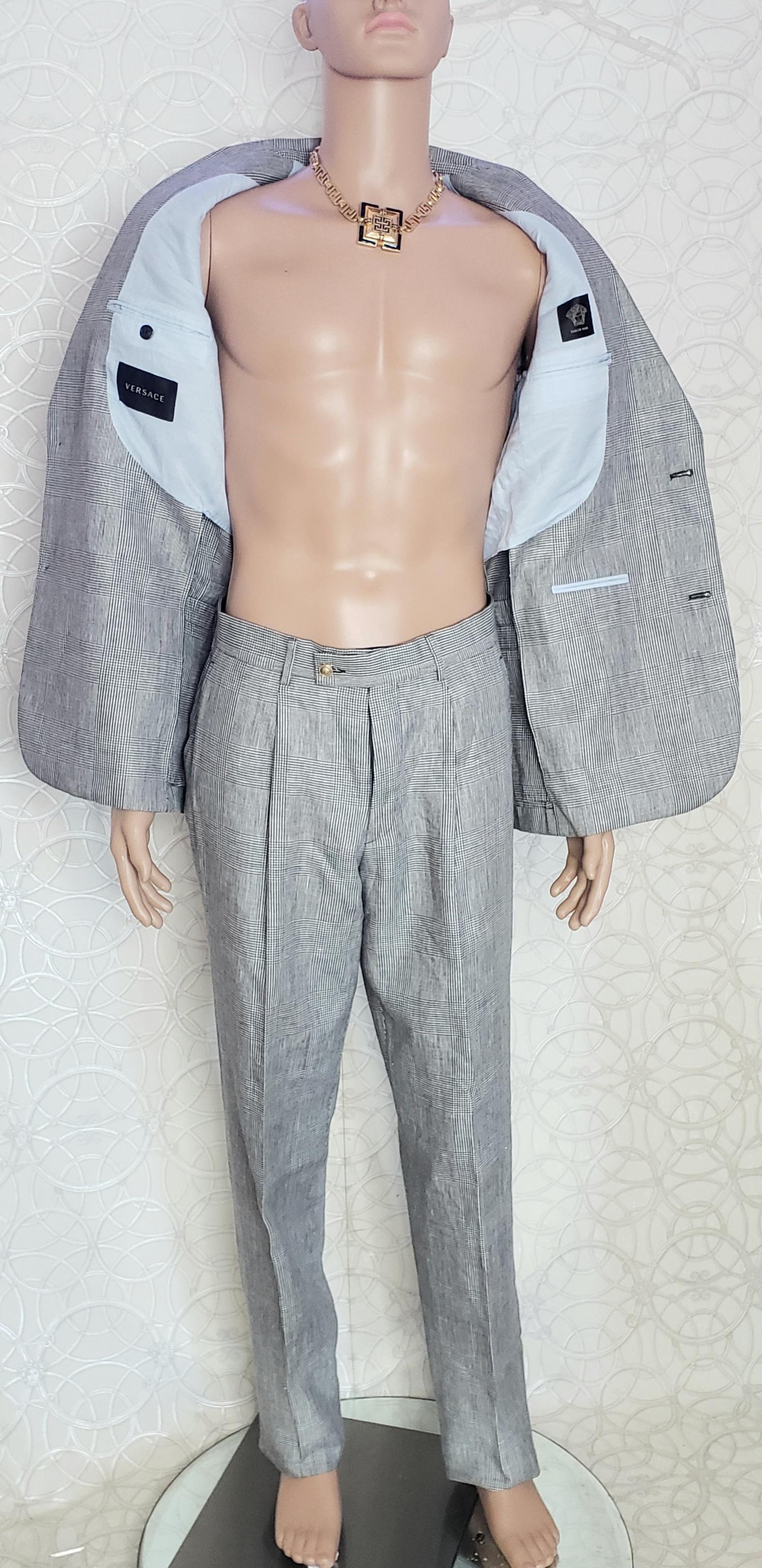 VERSACE S/S 2012 look # 2 BRAND NEW GRAY SUIT 48 - 38 (M) For Sale 6