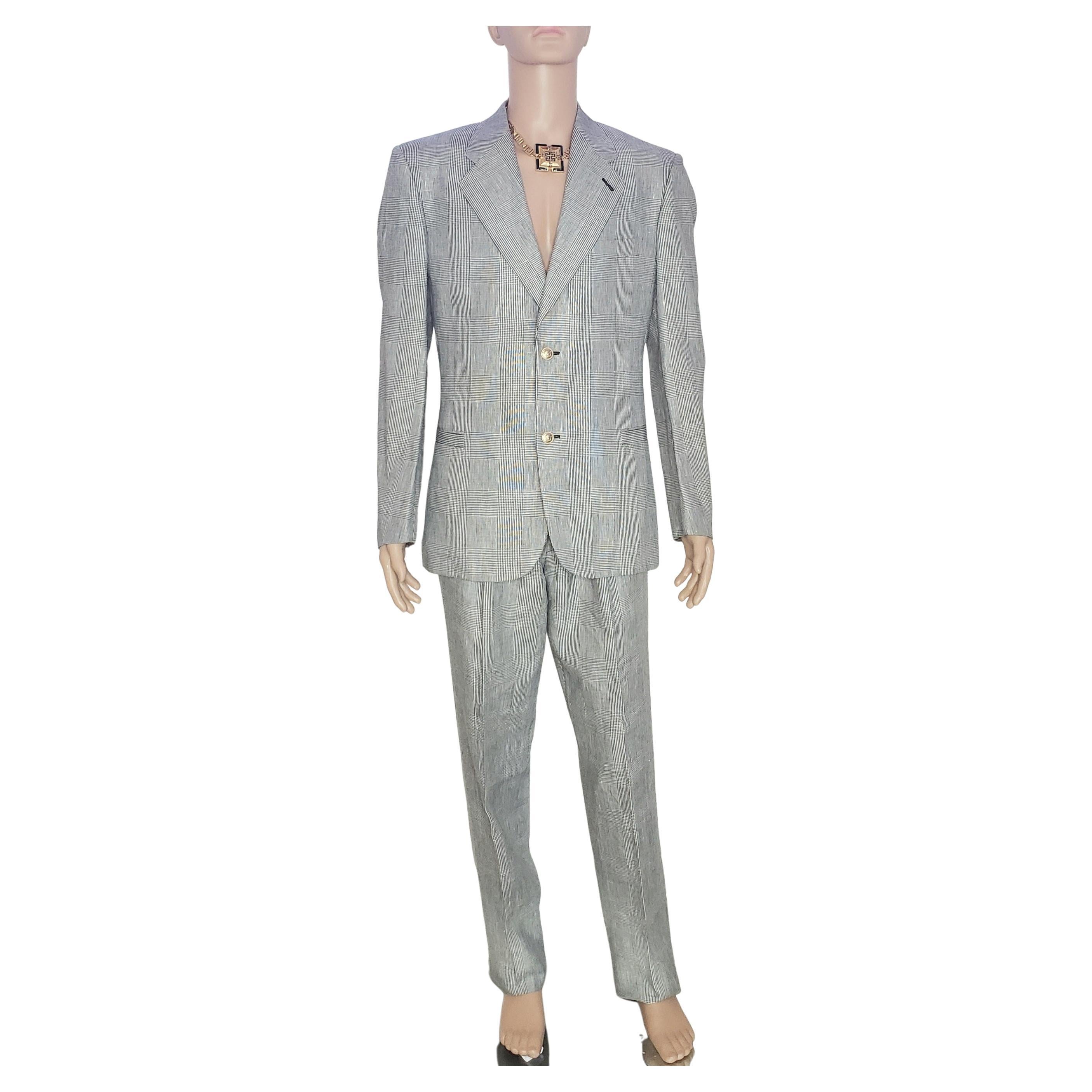 VERSACE S/S 2012 look # 2 BRAND NEW GRAY SUIT 48 - 38 (M) For Sale