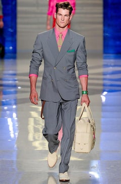 VERSACE S/S 2012 look # 30 BRAND NEW GRAY SUIT 48 - 38 (M)