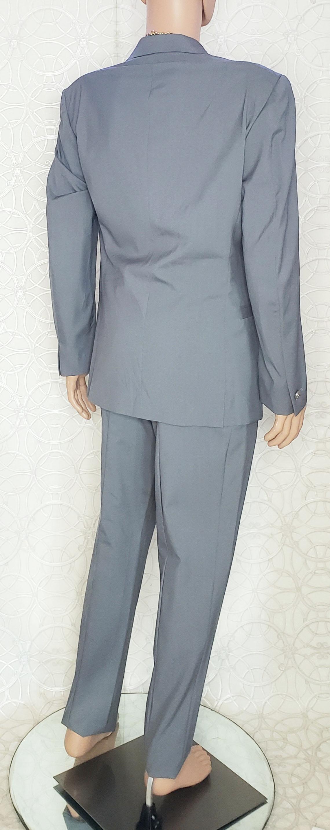 VERSACE S/S 2012 look # 30 BRAND NEW GRAY SUIT 48 - 38 (M) For Sale 2