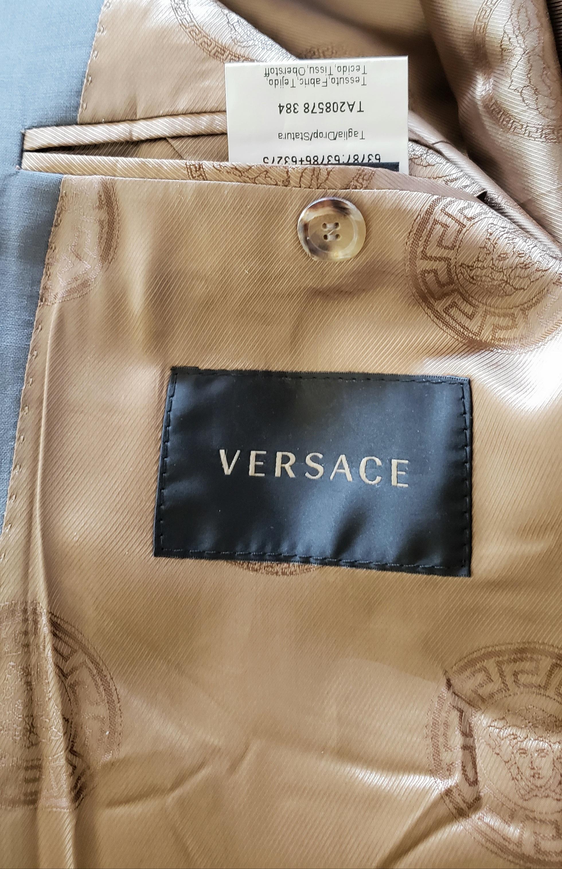 VERSACE S/S 2012 look # 30 BRAND NEW GRAY SUIT 48 - 38 (M) For Sale 5