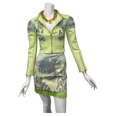 Versace S/S 2012 Seashell Print Jacket and Skirt Set Sz: 38 NWT
