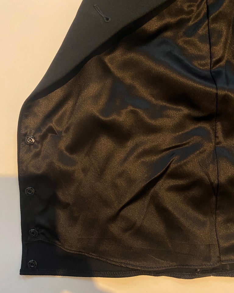 Versace S/S 2020 black gold medusa button low cut blazer jacket mini dress  IT38 For Sale at 1stDibs