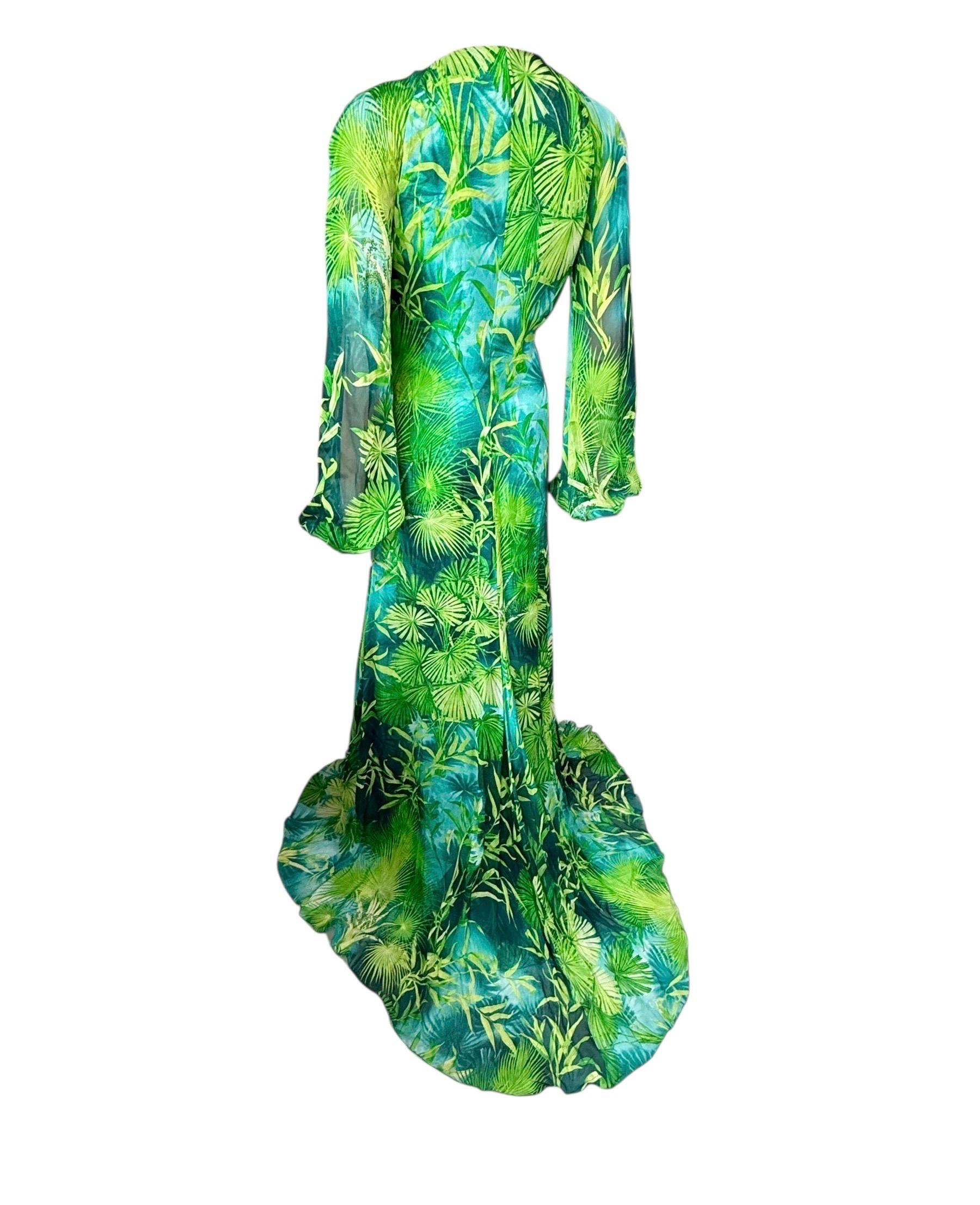 da uomo o donna Abito da sera in seta con stampa Jungling impreziosito da Versace P/E 2020 in vendita