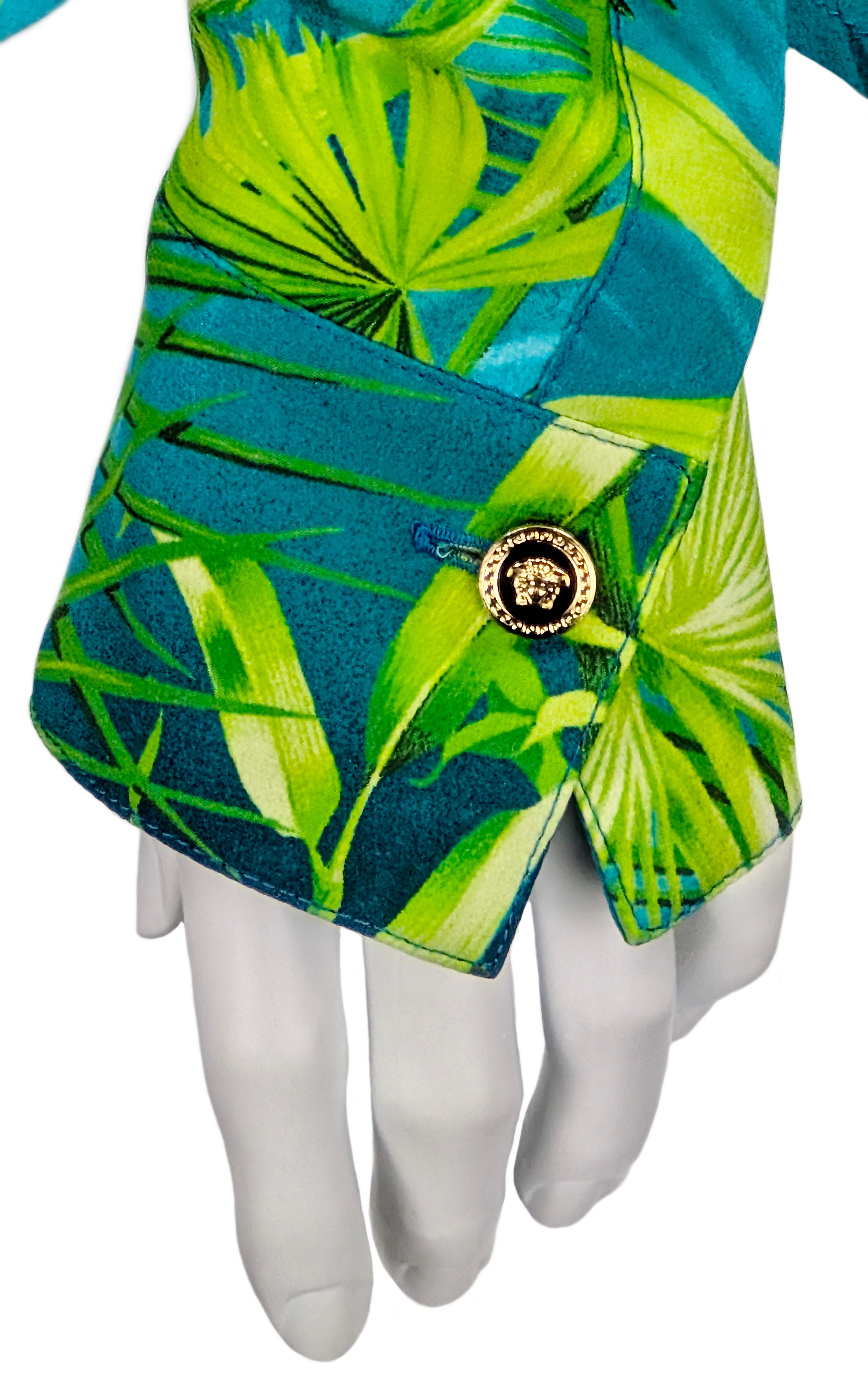 VERSACE S/S 2020 silk shirt Jungle For Sale 5