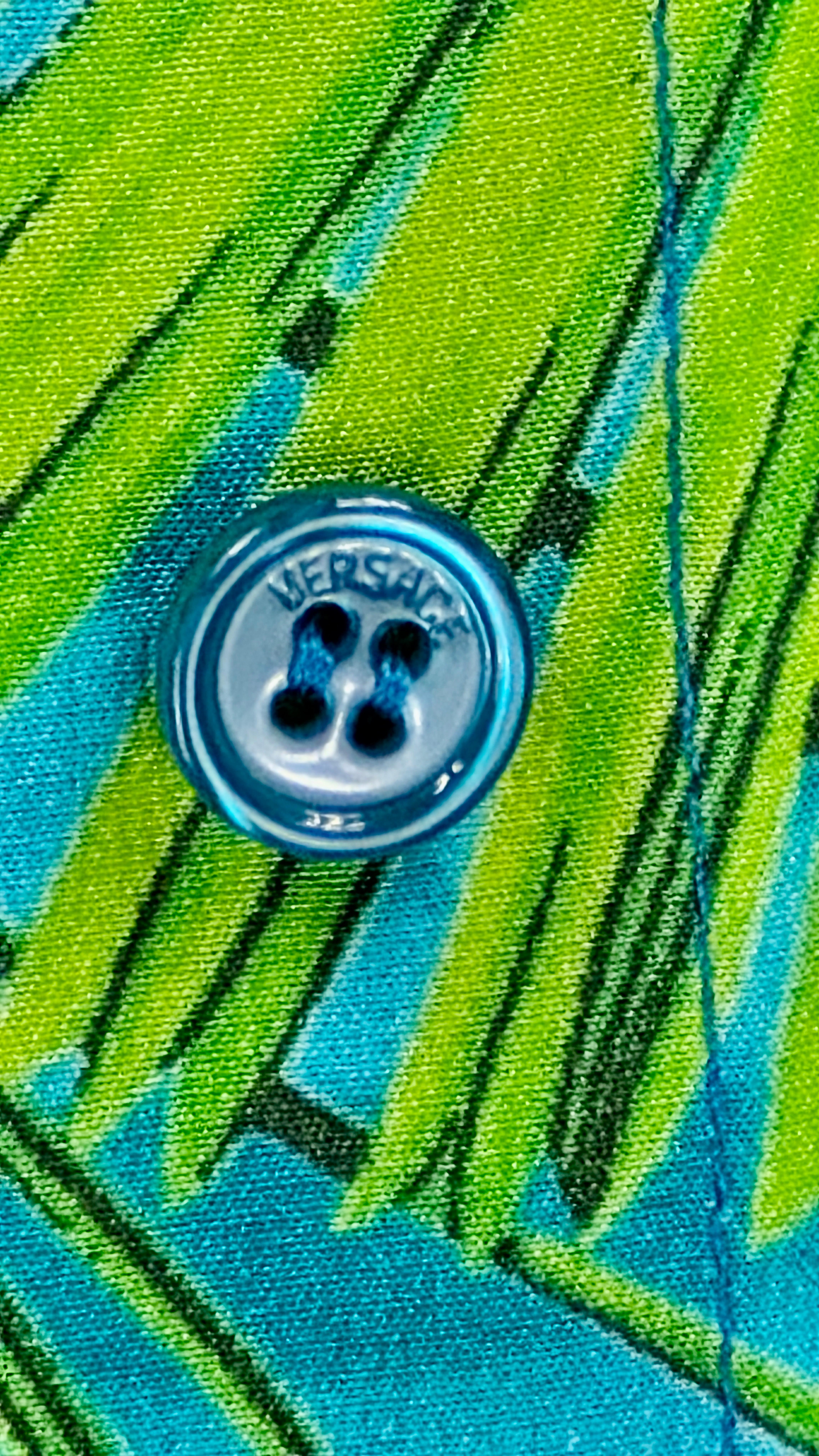 VERSACE S/S 2020 silk shirt Jungle For Sale 6