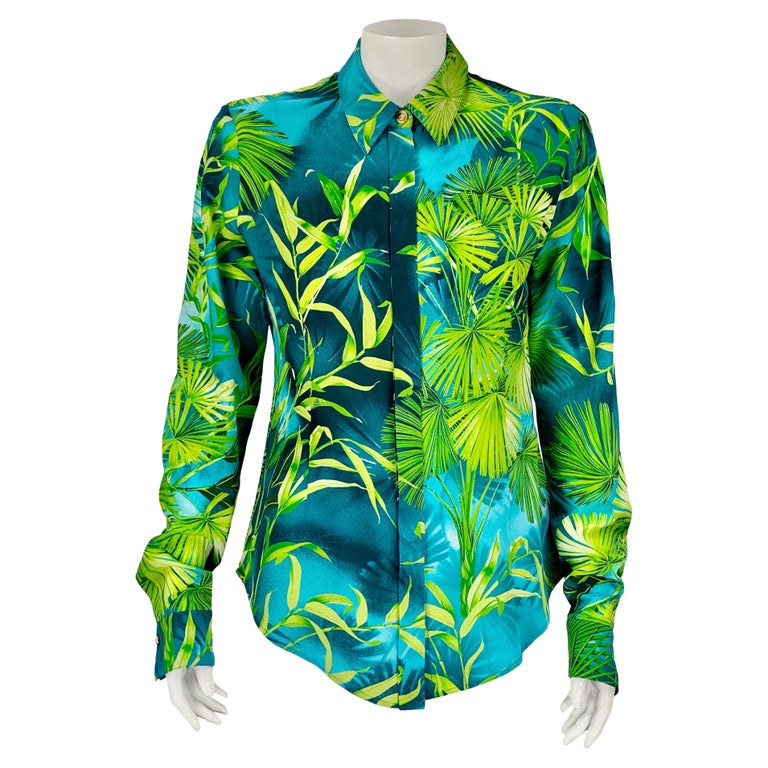 VERSACE S/S 2020 silk shirt Jungle For Sale at 1stDibs VERSACE S/S 2020 silk shirt Jungle For Sale at 1stDibs