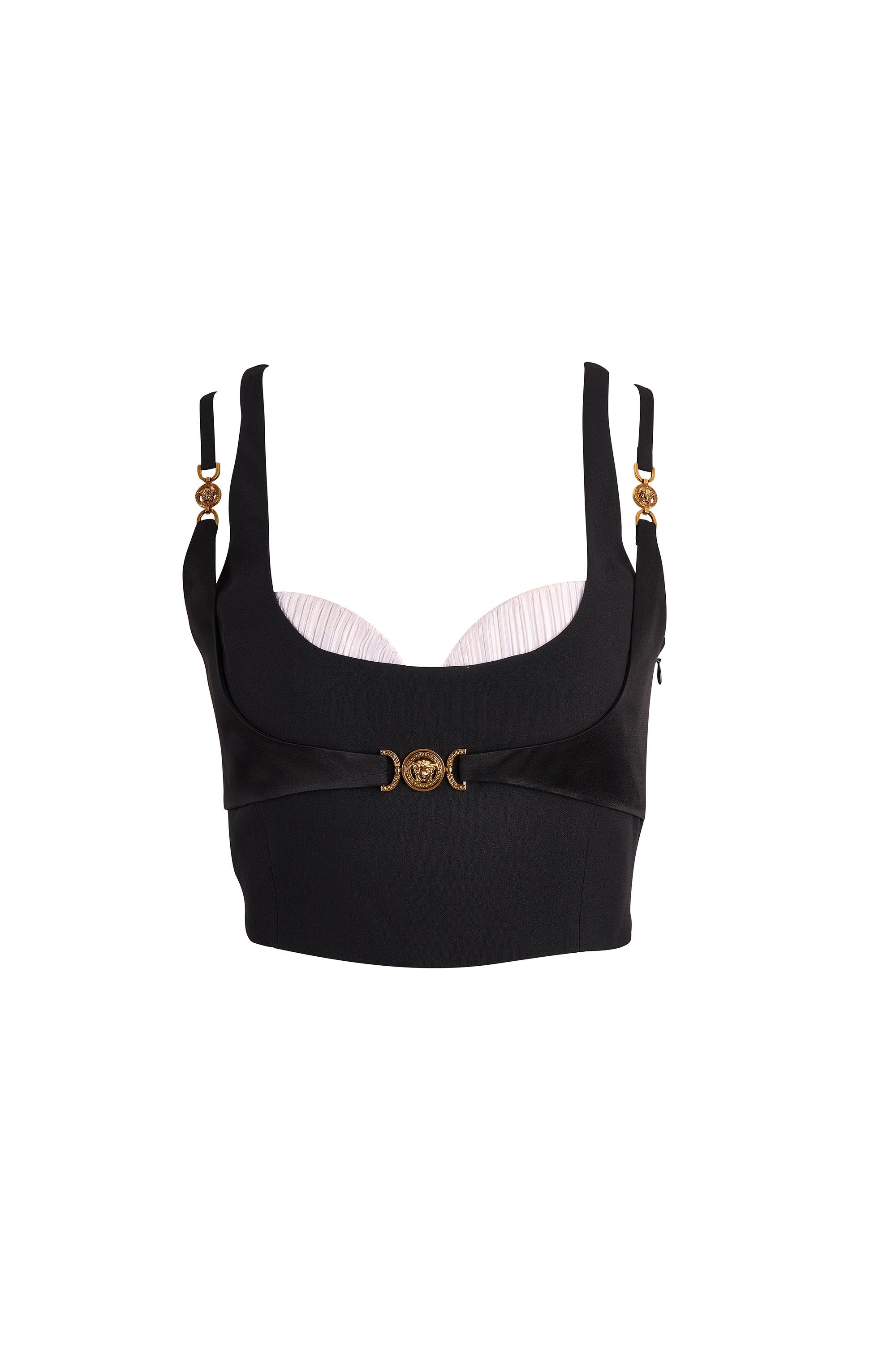 Versace S/S 2021 Medusa Hardware Corset Top For Sale
