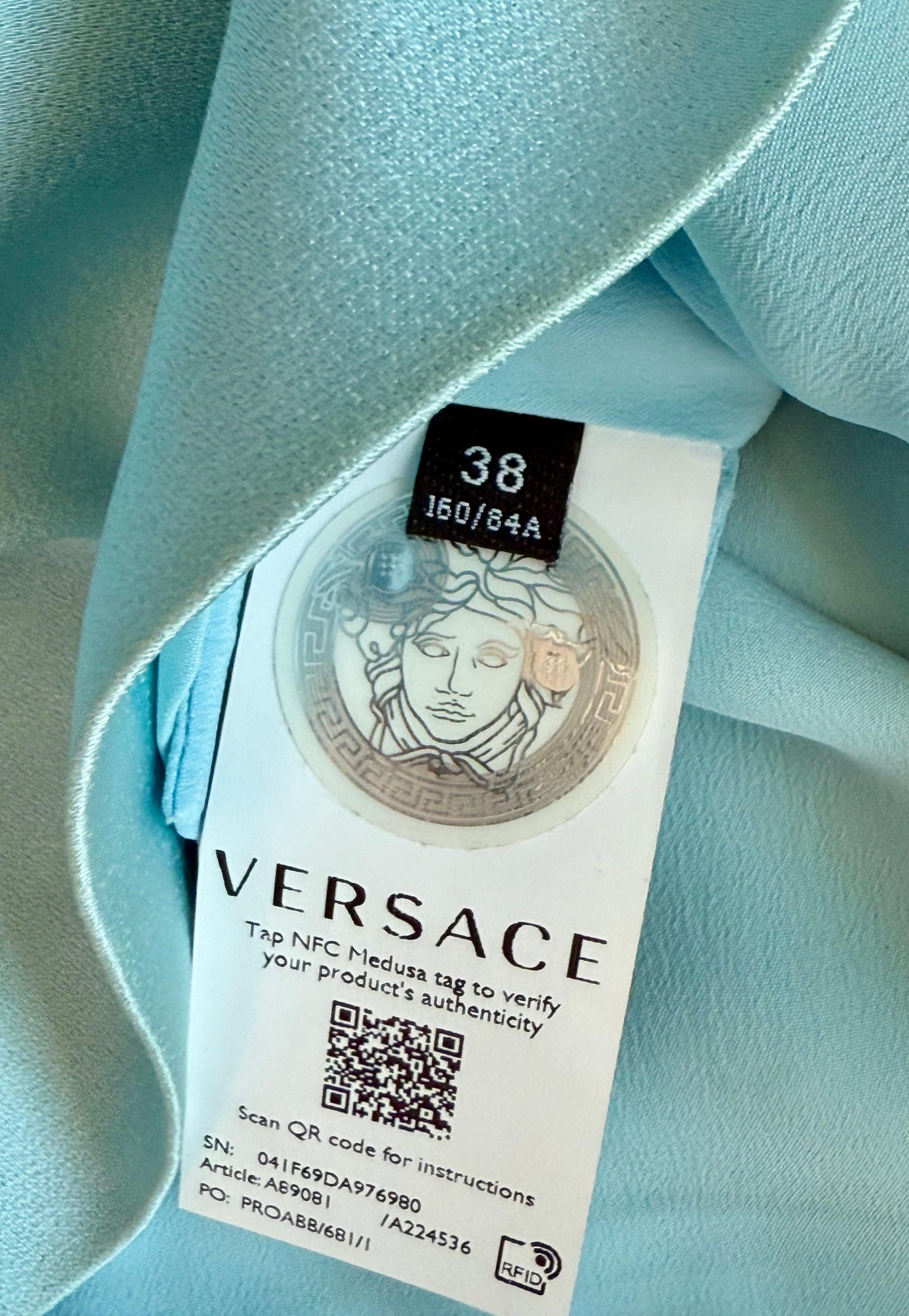 Versace S/S 2021 Runway Trésor De La Mer Crystal Embellished Bustier Mini Dress 13