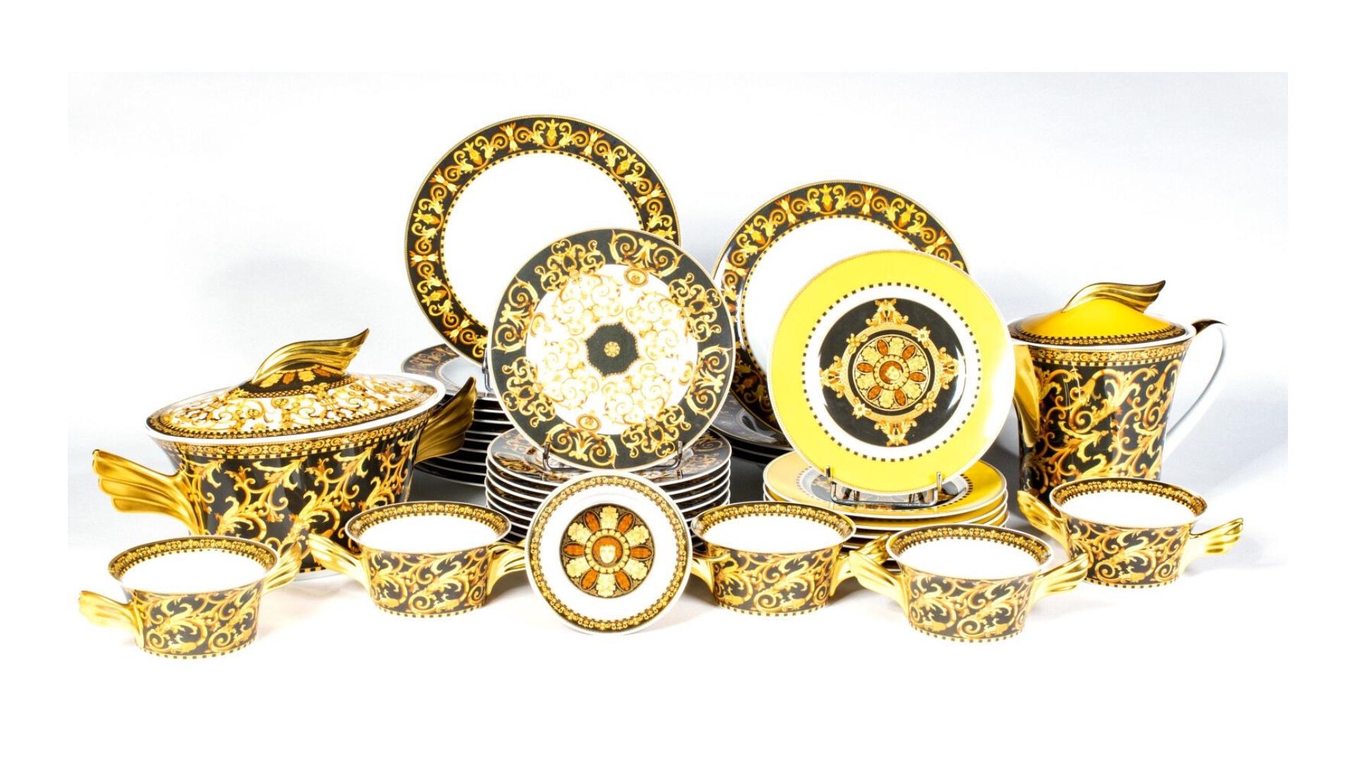 Versace, Service Rosenthal Model Barocco 38 Pieces In Good Condition In Saint-Ouen, FR
