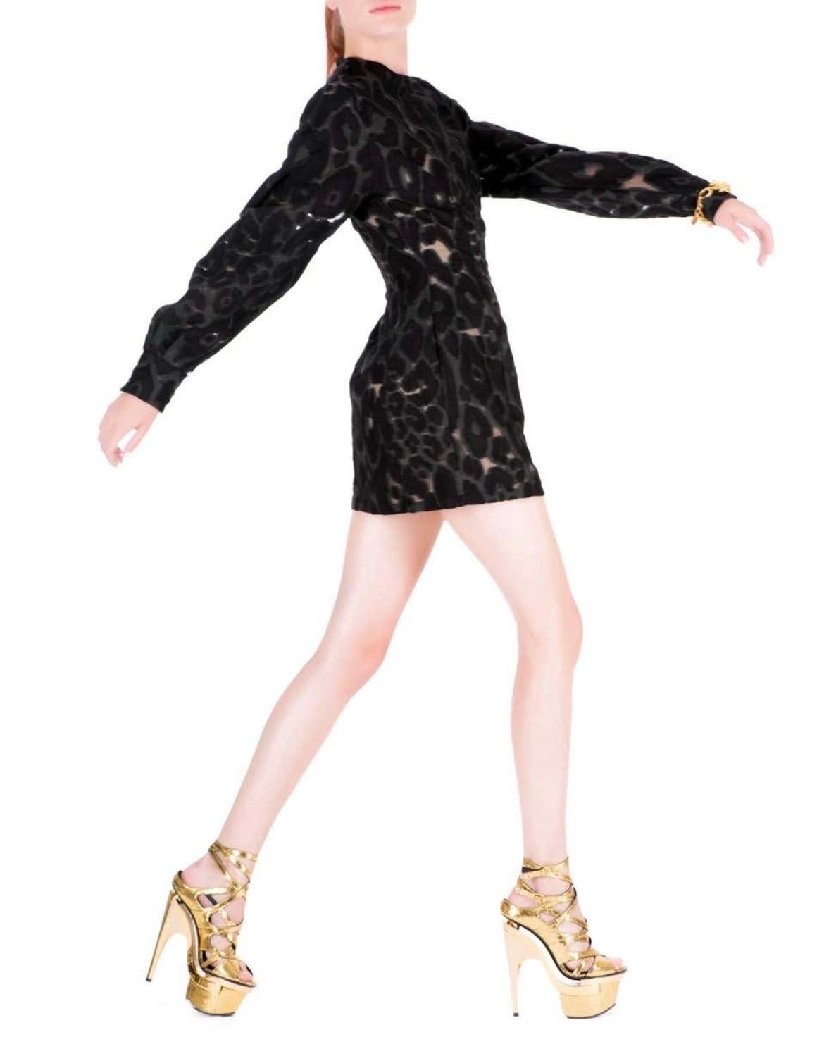 Women's Versace Sexy Black Mini Dress Italian 38 - US 2 NWT For Sale