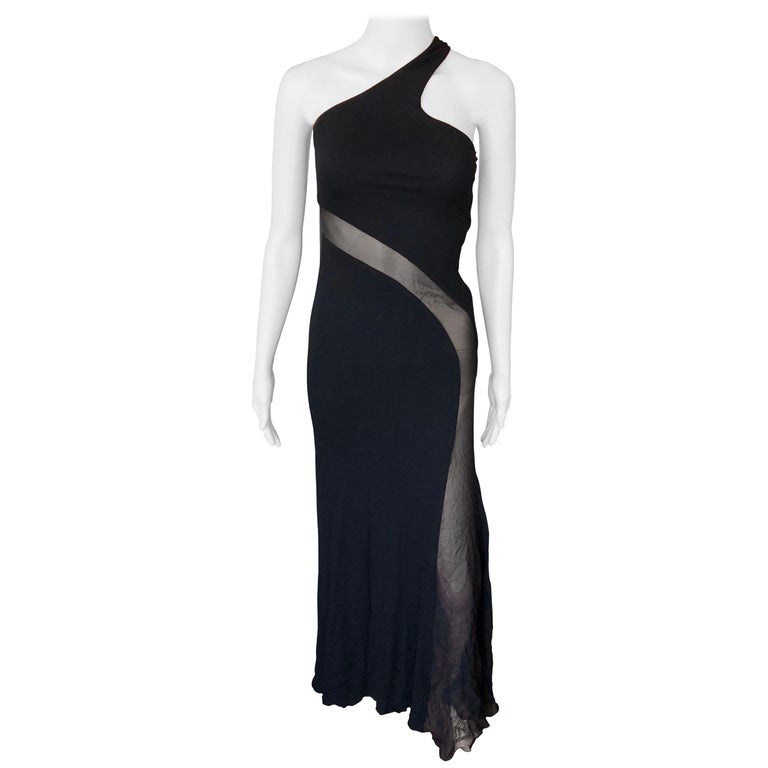 black versace gown