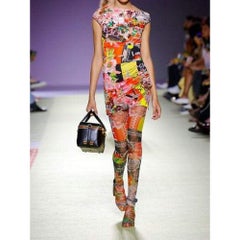 Versace Sheer Printed Stretch Tulle Leggings IT40 US4