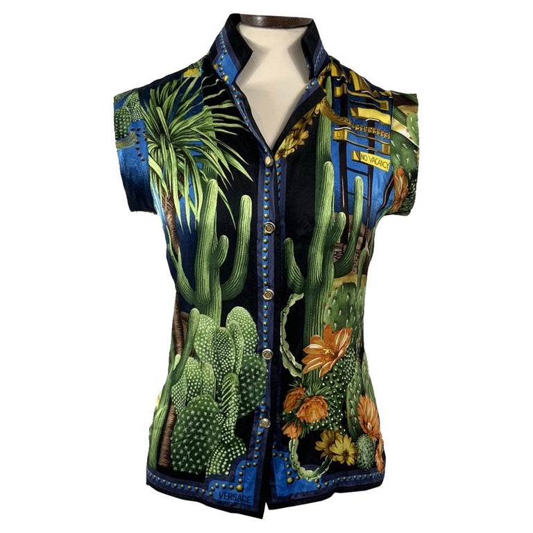 Used Versace Shirt - 460 For Sale on 1stDibs | second hand versace shirt,  versace green top, used versace shirts