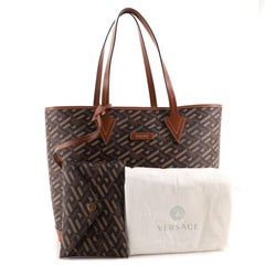 Versace Shopping Tote La Greca Signature Coated Canvas Medium