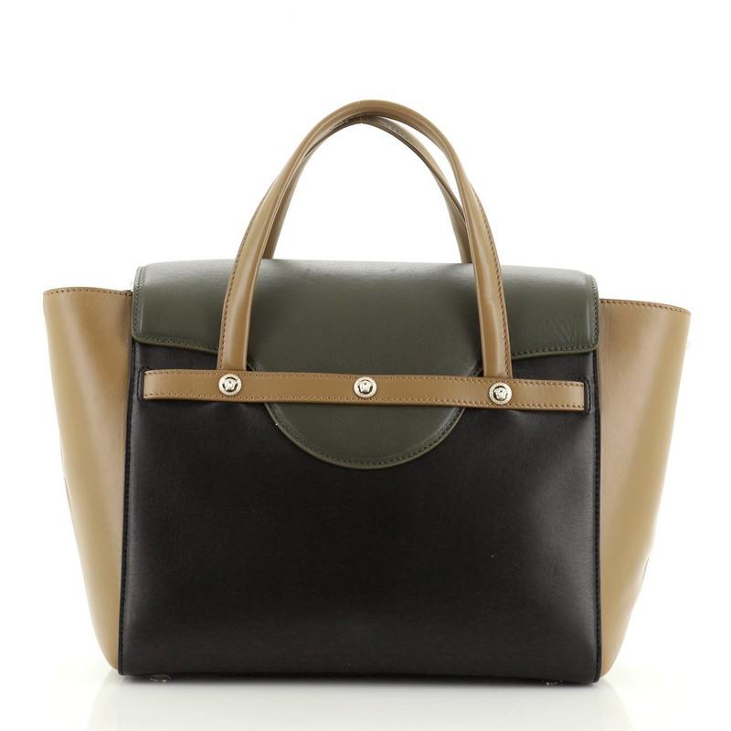 Black Versace Signature Bag Leather Large