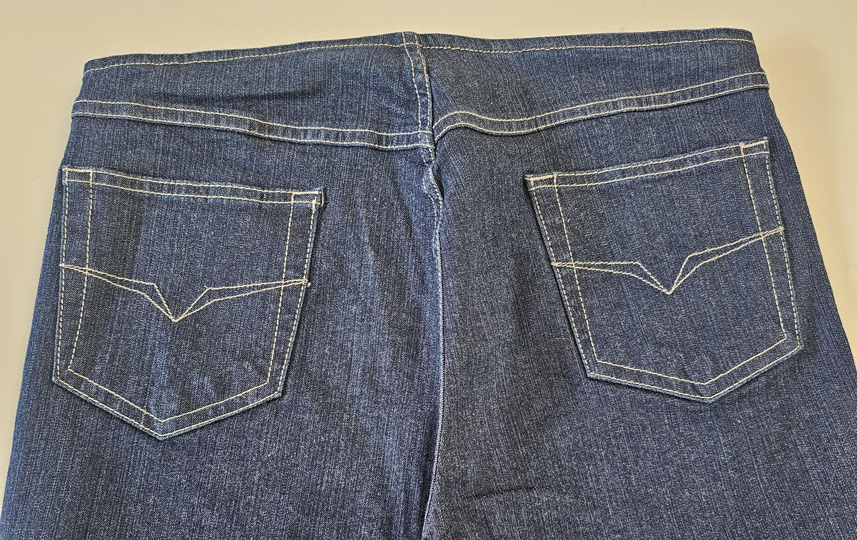 Vaqueros Versace Signature Straight Vintage 90s Lady Azul en venta 2