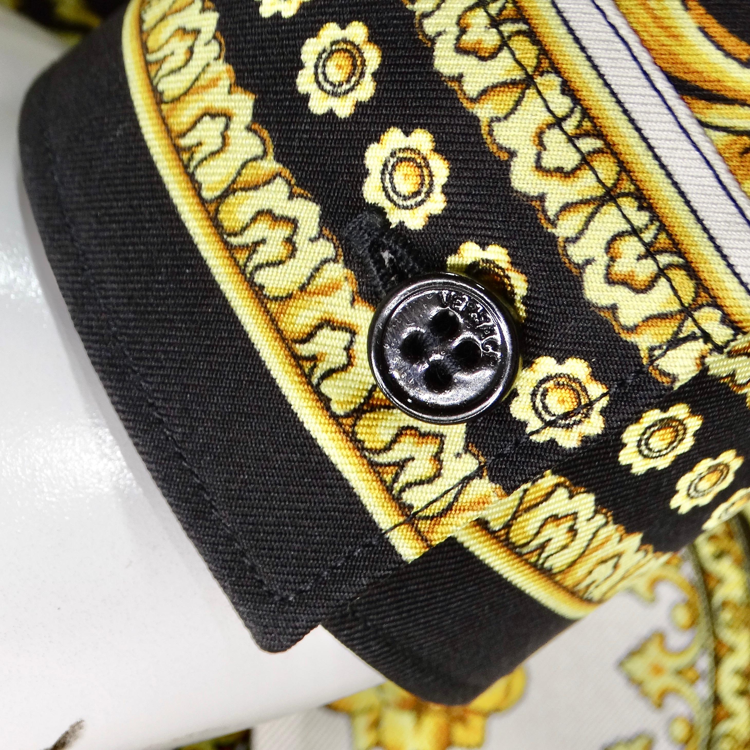 Versace - Chemise boutonnée en soie baroque  en vente 6
