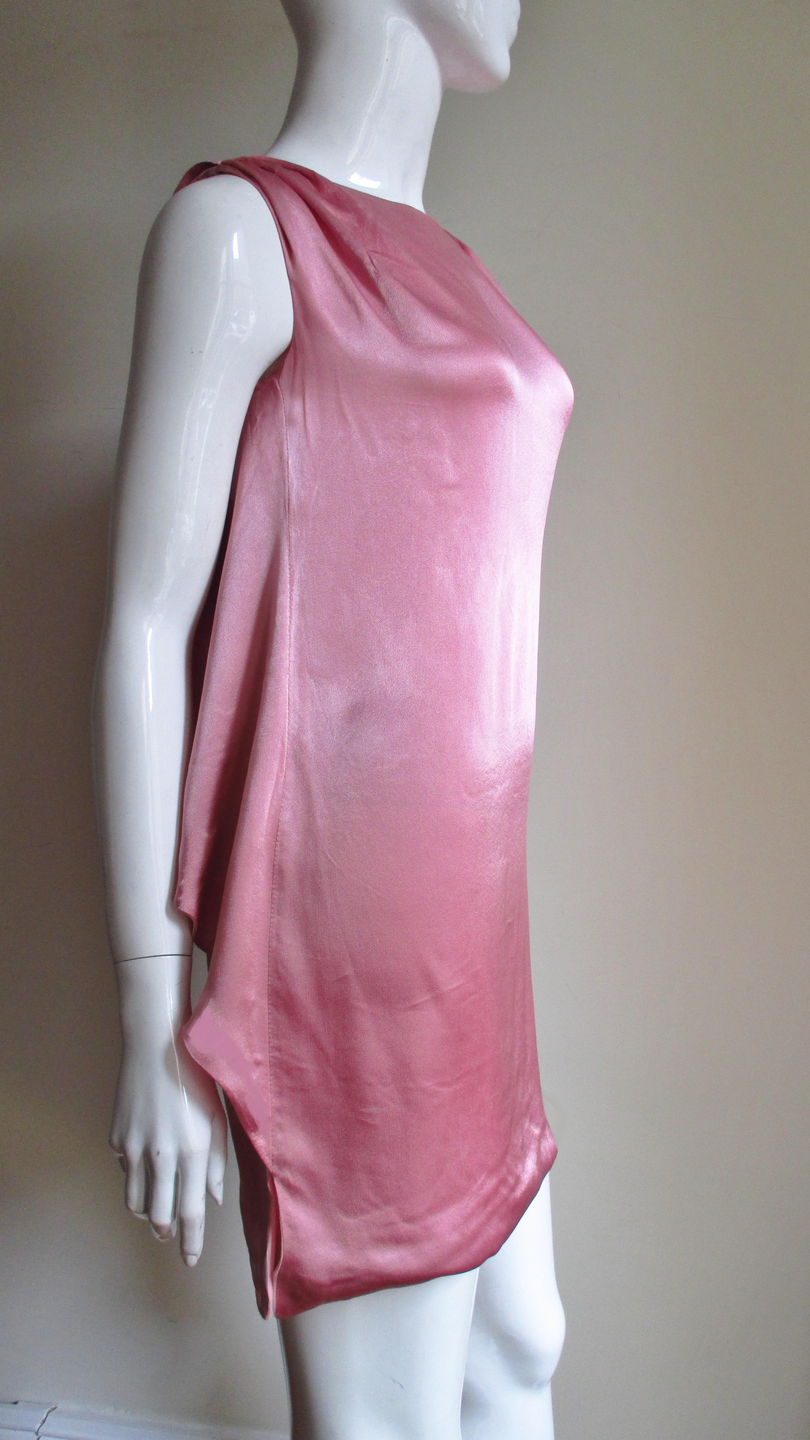 Versace Silk Cut out Back Dress For Sale 1
