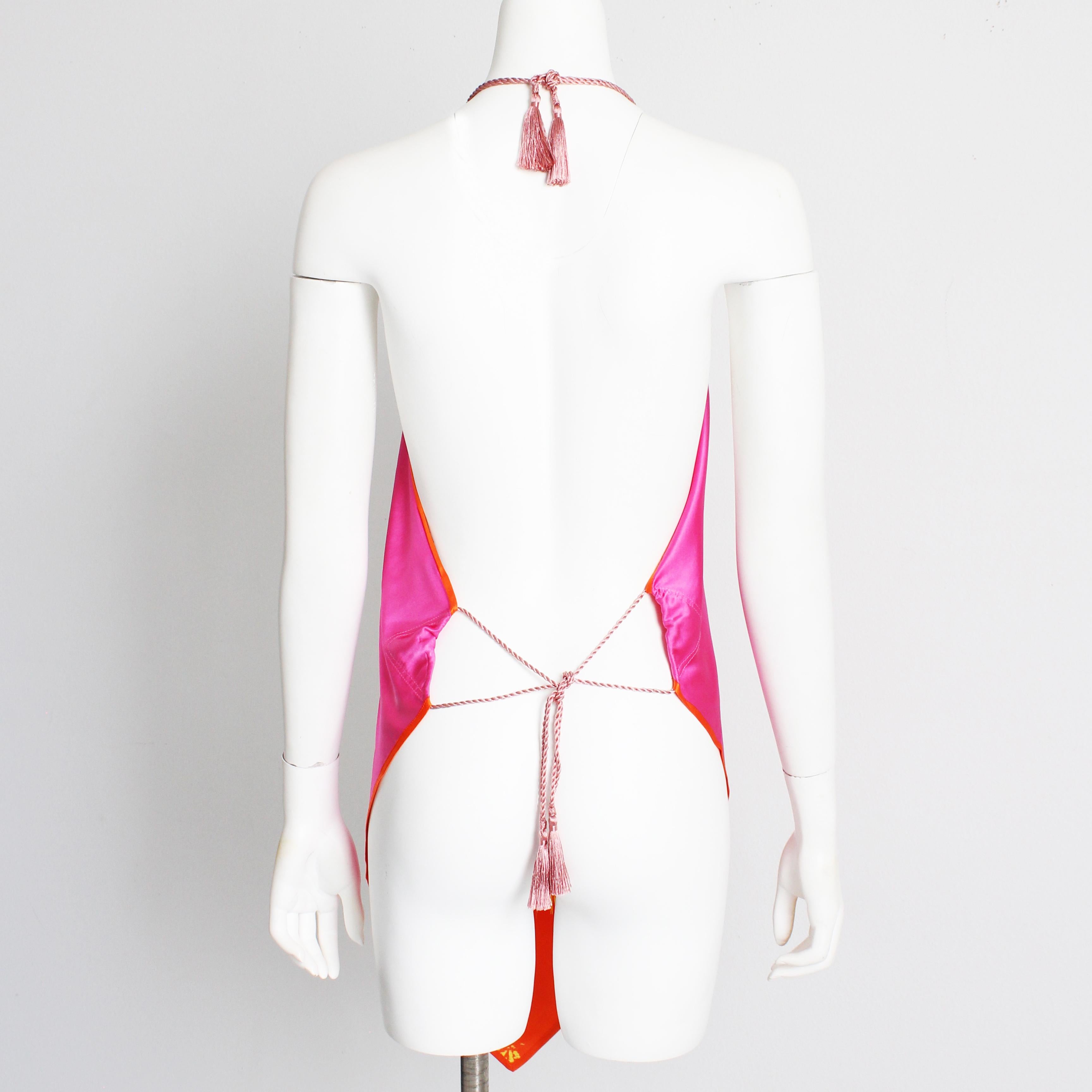 Versace Silk Halter Top Pop Art Donatella Print S/S 2004 RTW Runway Sz 42 Rare 3