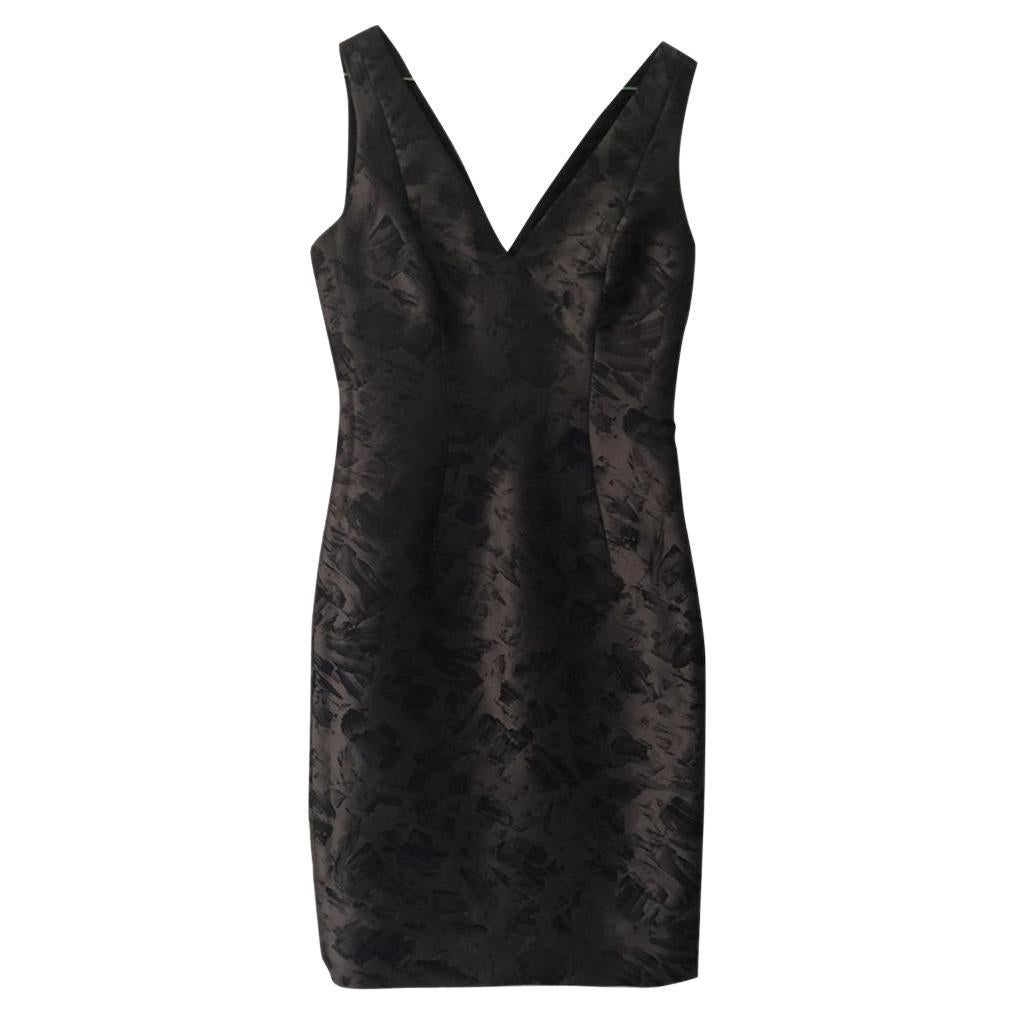 Versace Silk Mid-Length Dress in Black For Sale