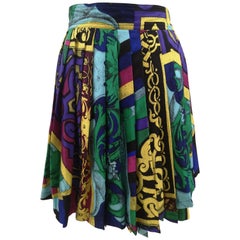 Vintage Versace Silk multicoloured wrap Skirt