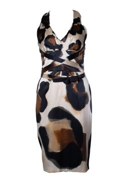 Versace, silk printed dress with bolero