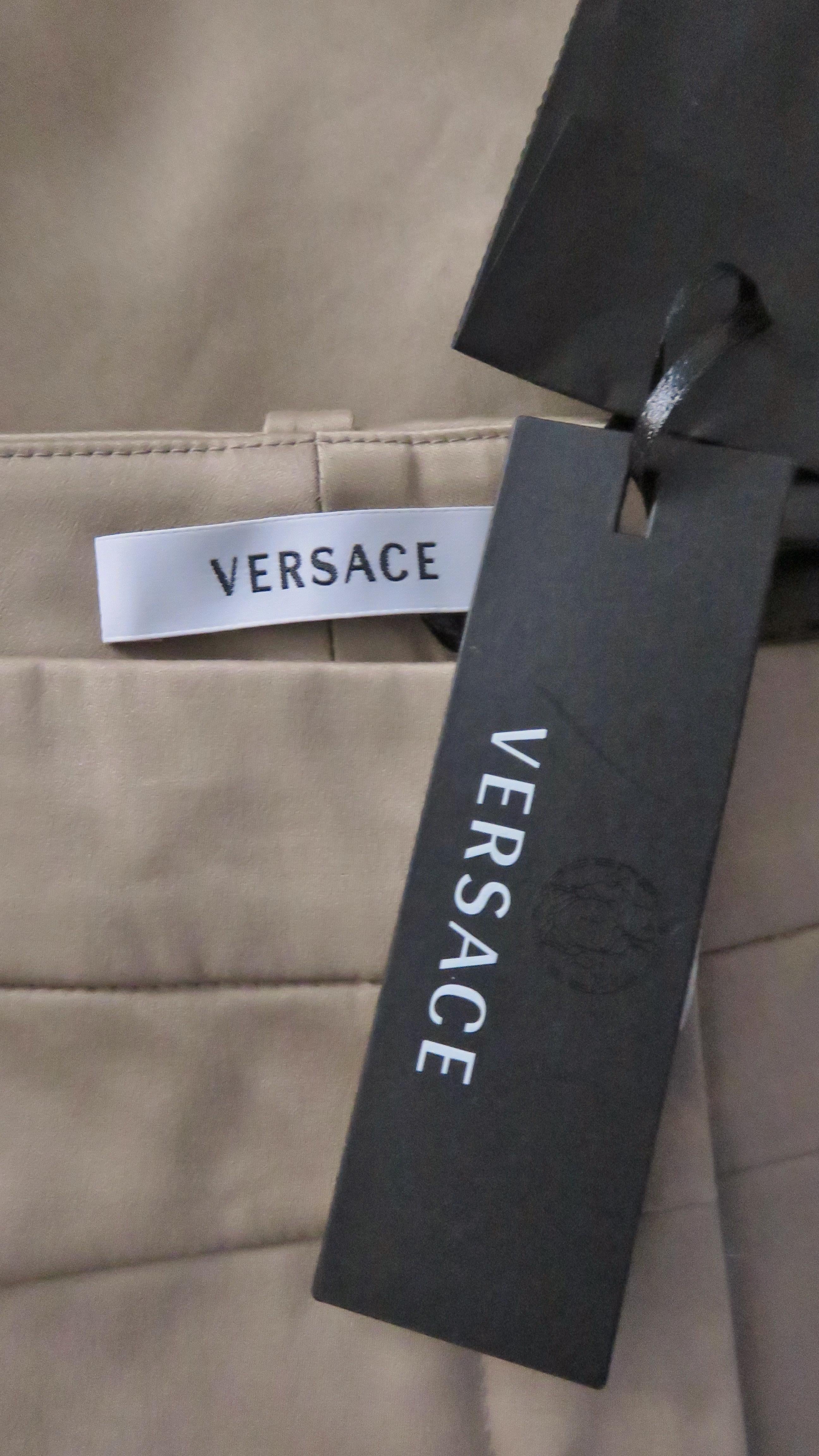 Versace New Silk Seamed Crop Pants 9