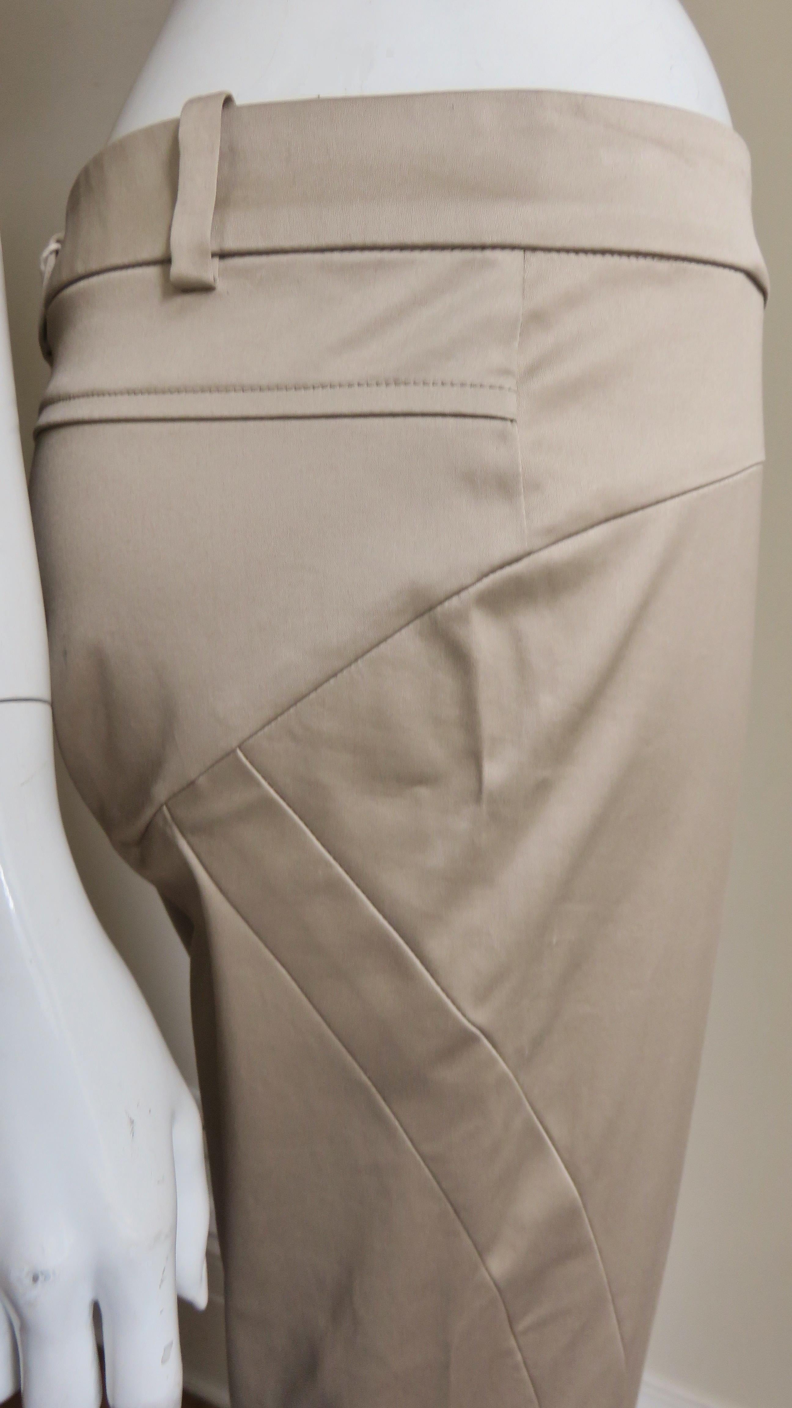 Versace New Silk Seamed Crop Pants 1
