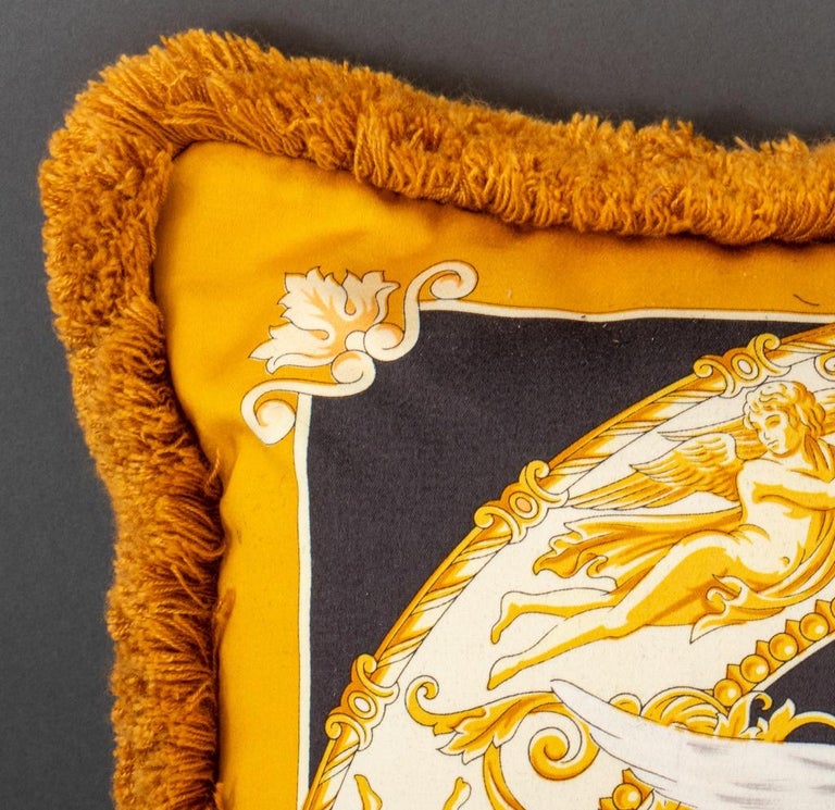 Versace Silk Throw Pillow Athena For Sale at 1stDibs