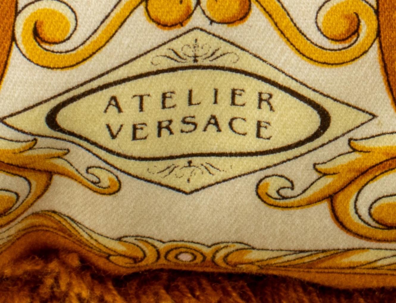 Versace Silk Throw Pillow - Athena In Good Condition In New York, NY