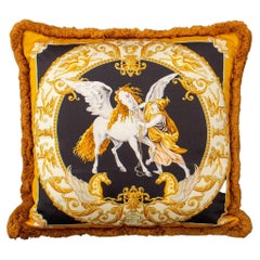 Versace Silk Throw Pillow - Athena