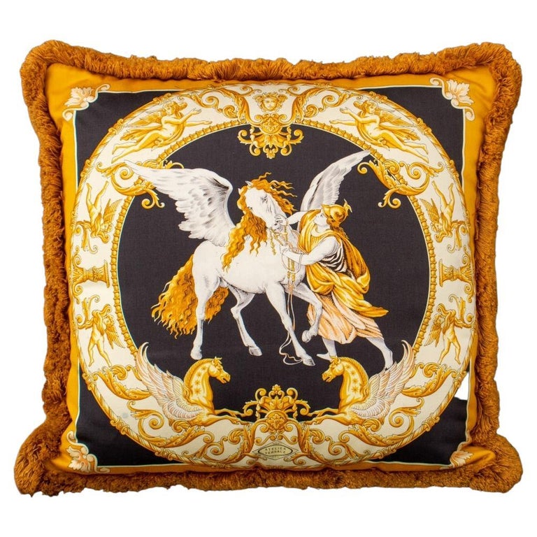 Versace Silk Throw Pillow Athena For Sale at 1stDibs
