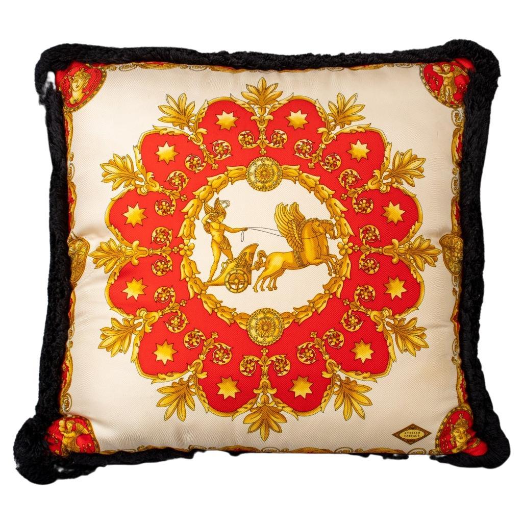 Pair of Versace Medusa Royale Throw Pillows, Vintage For Sale at 1stDibs