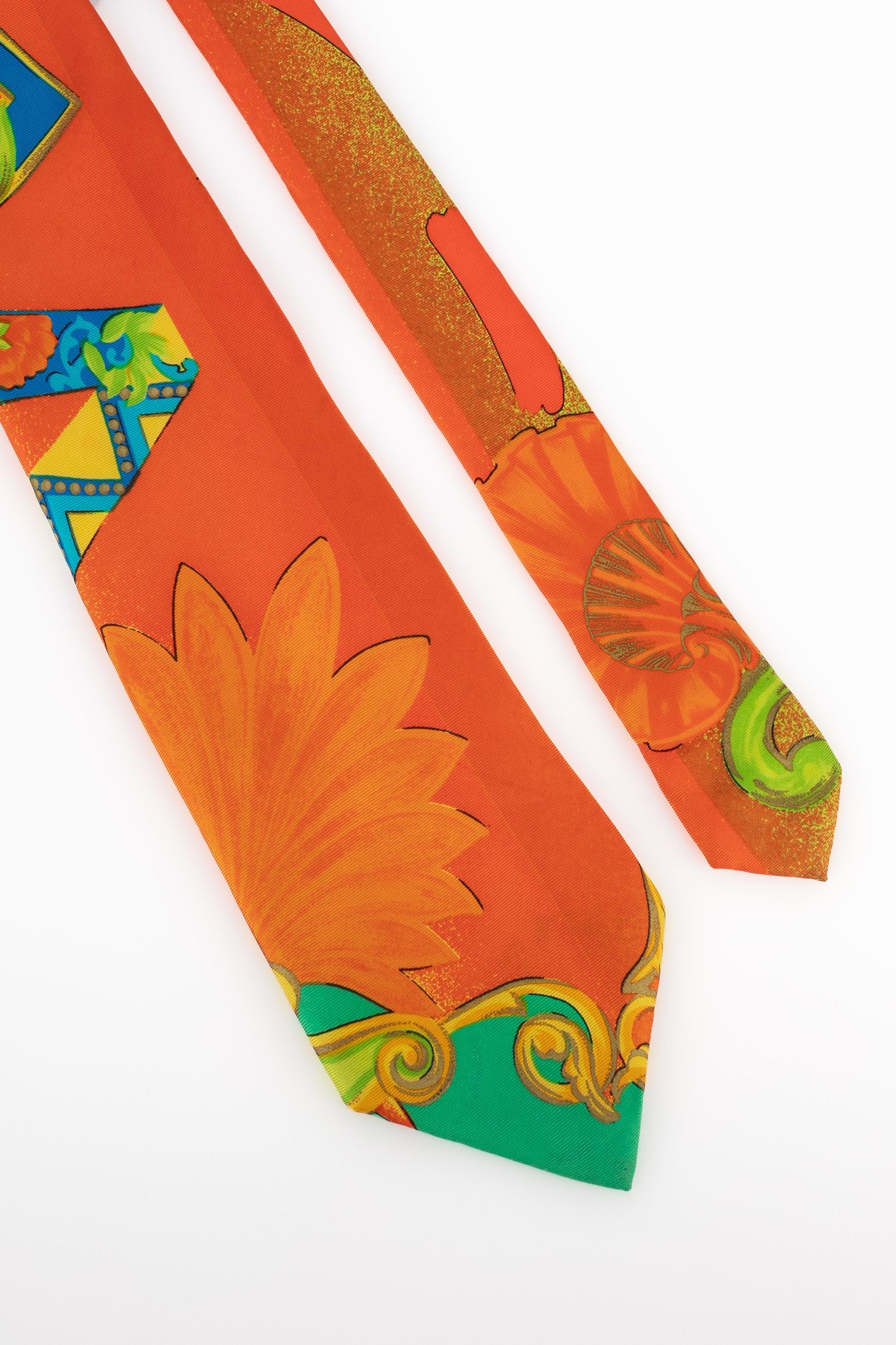 Versace silk tie For Sale 1