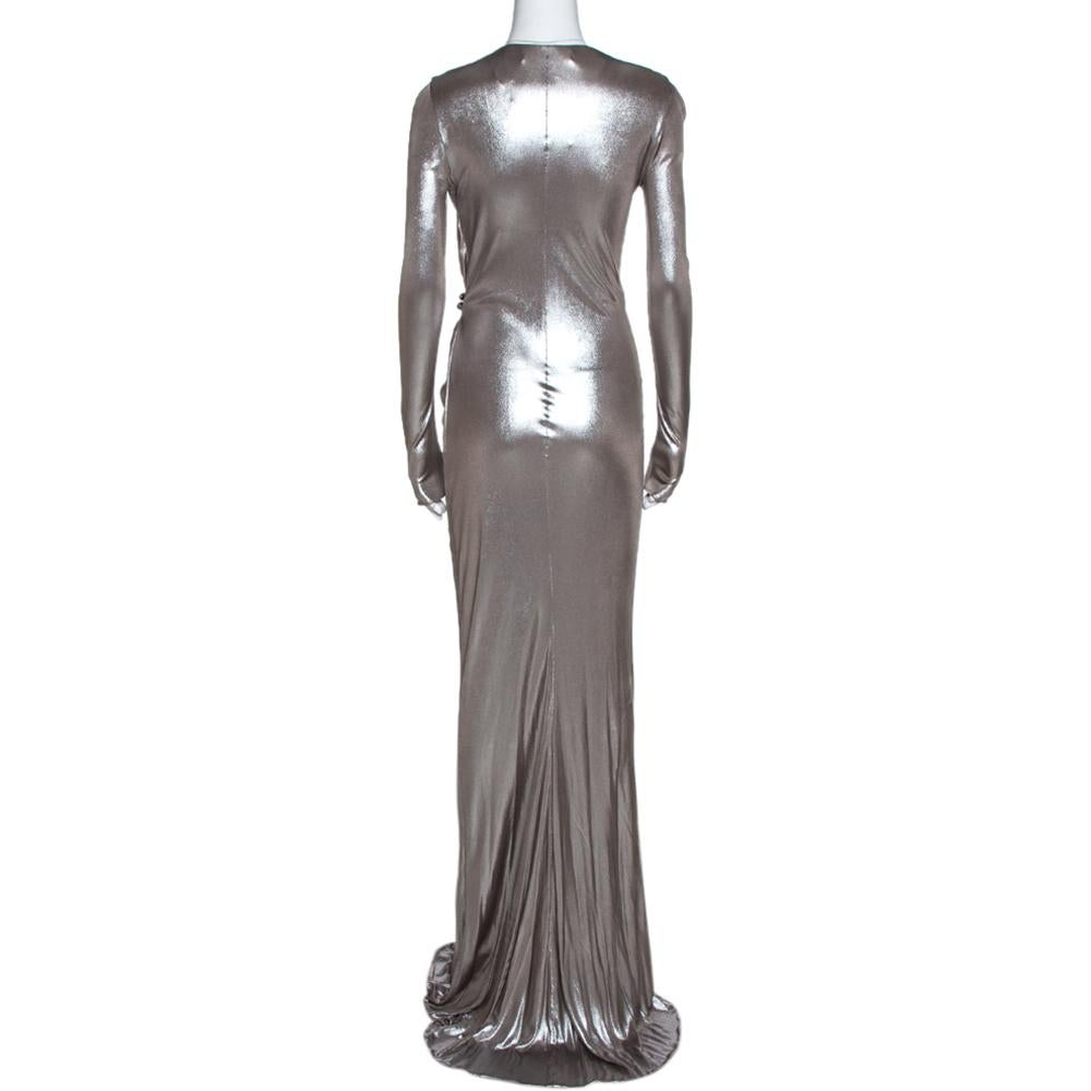 versace metallic dress