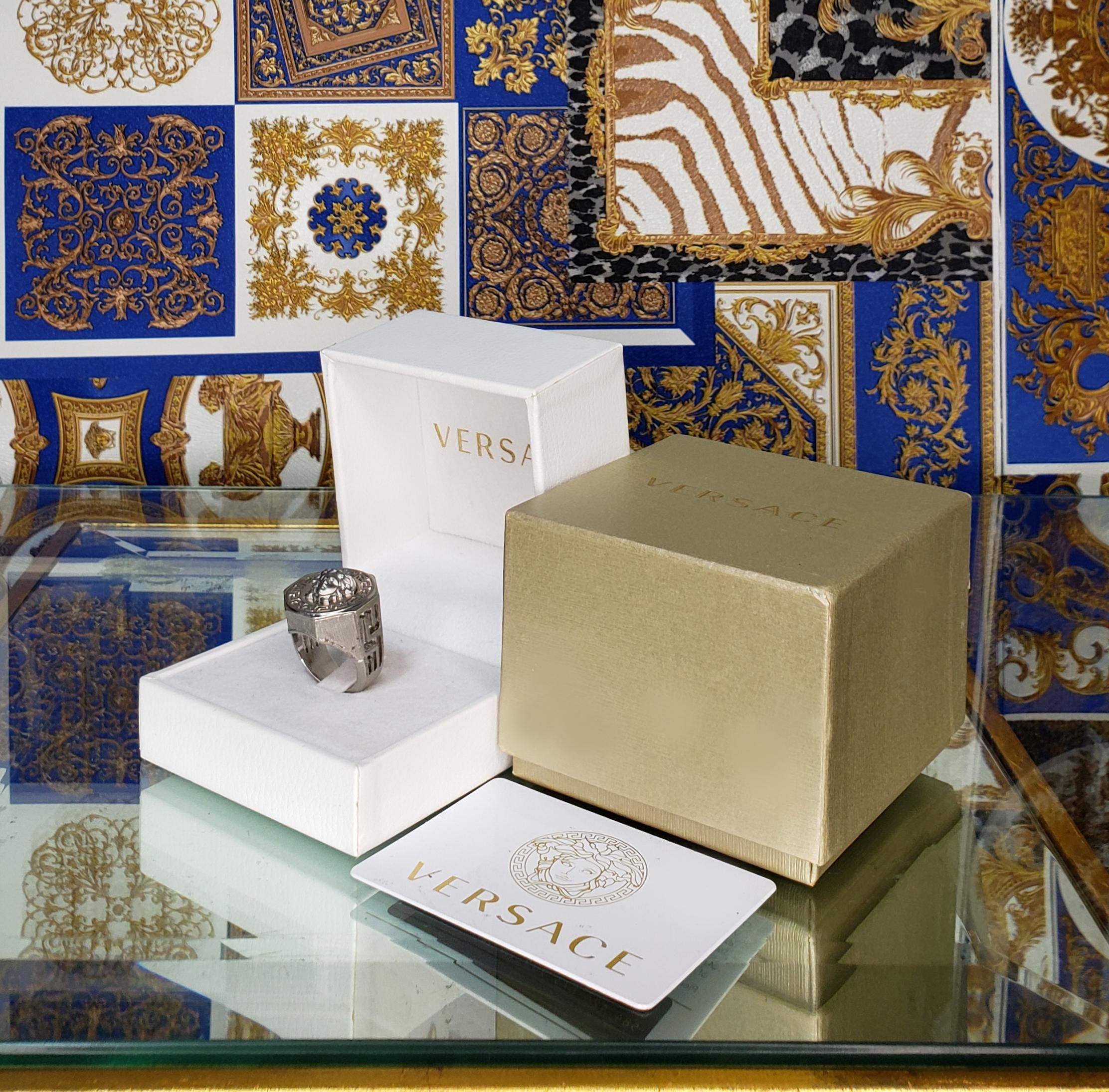 versace silver ring