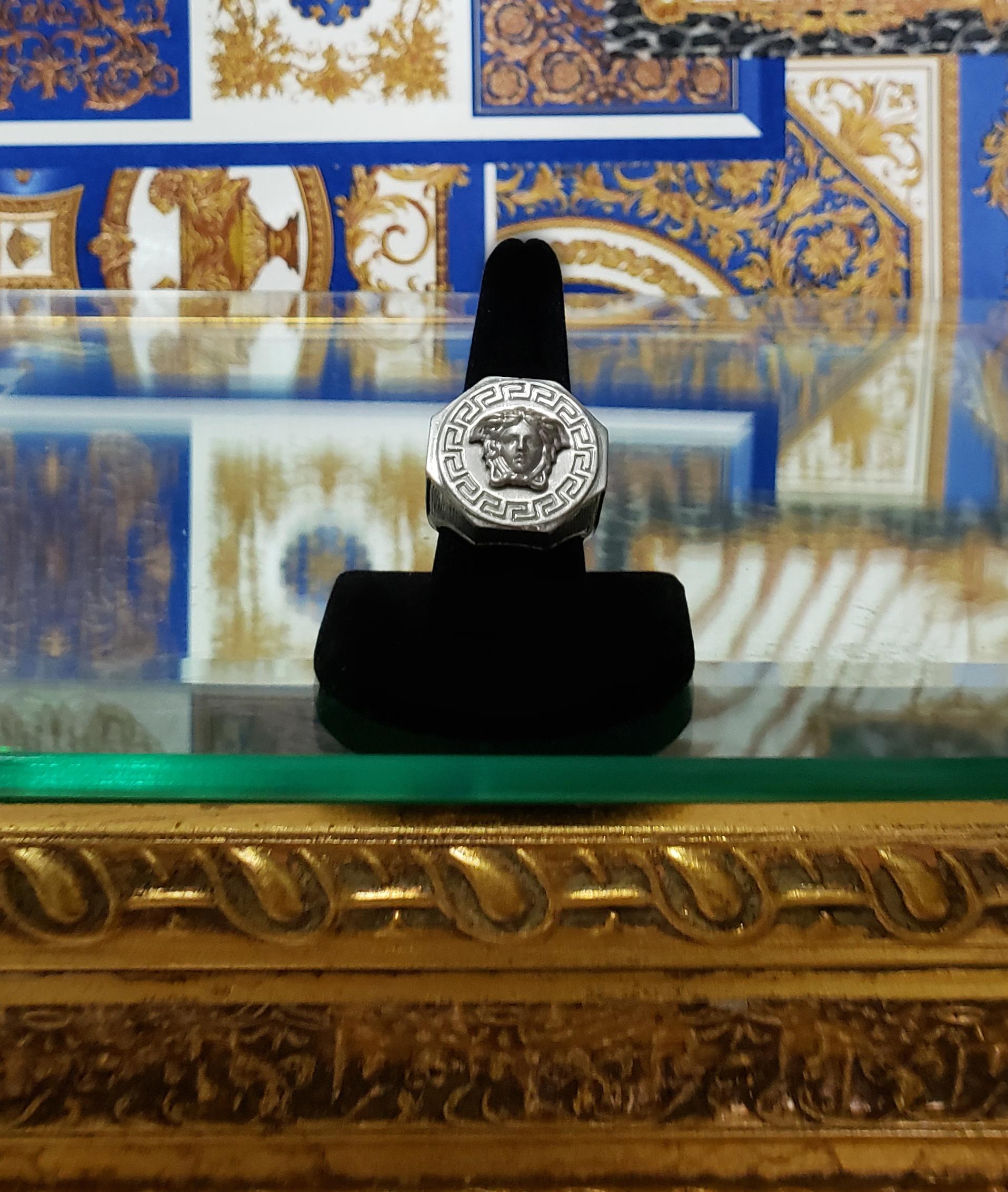 versace ring silver