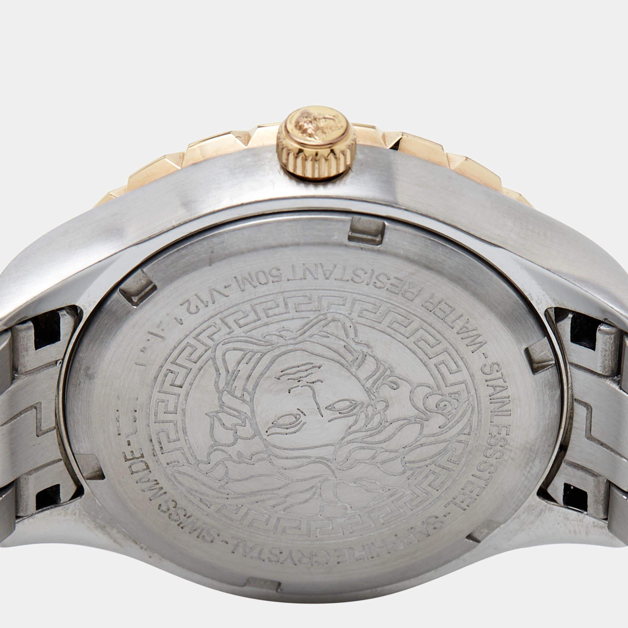 Versace Silver Two tone Stainless Steel Hellenyium V12030015 Women's Wristwatch  3